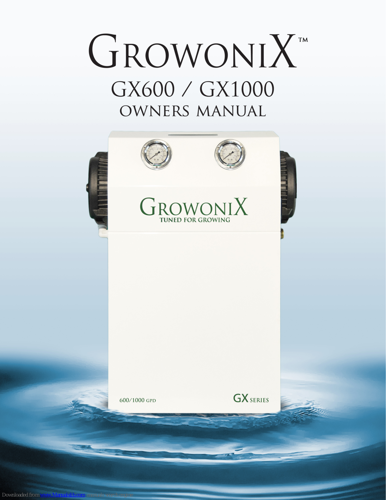 Growonix GX600, GX1000 Owner's Manual