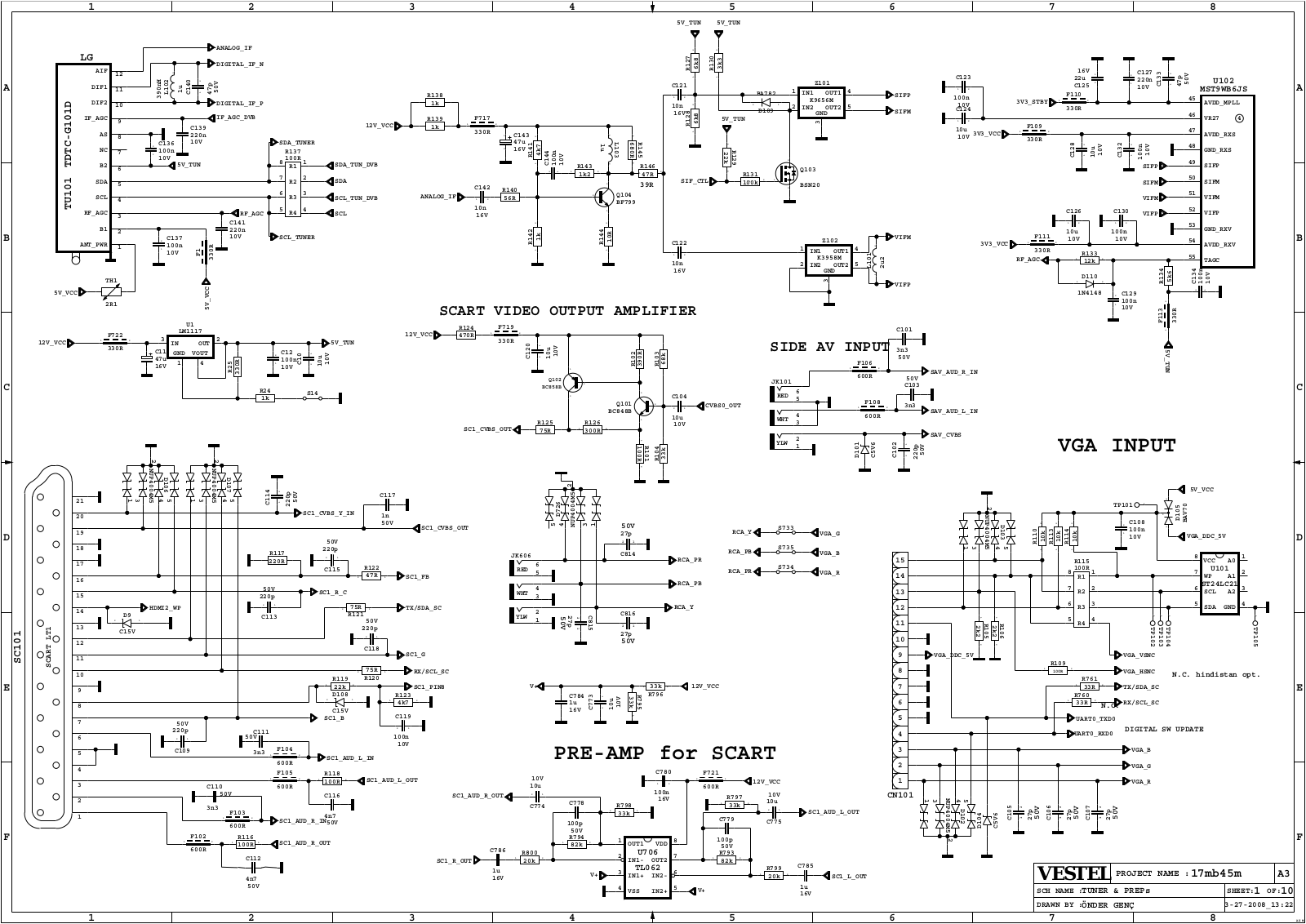 Vestel 17MB45M Schematic