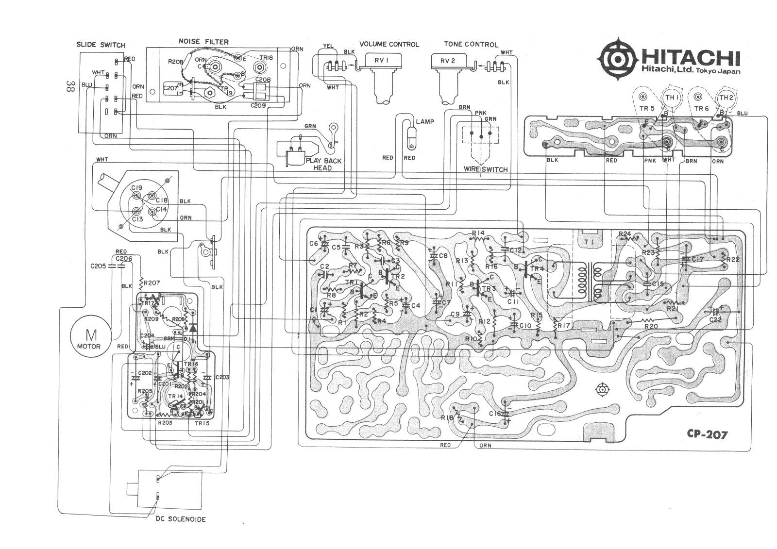 Hitachi CP-207 Schematic