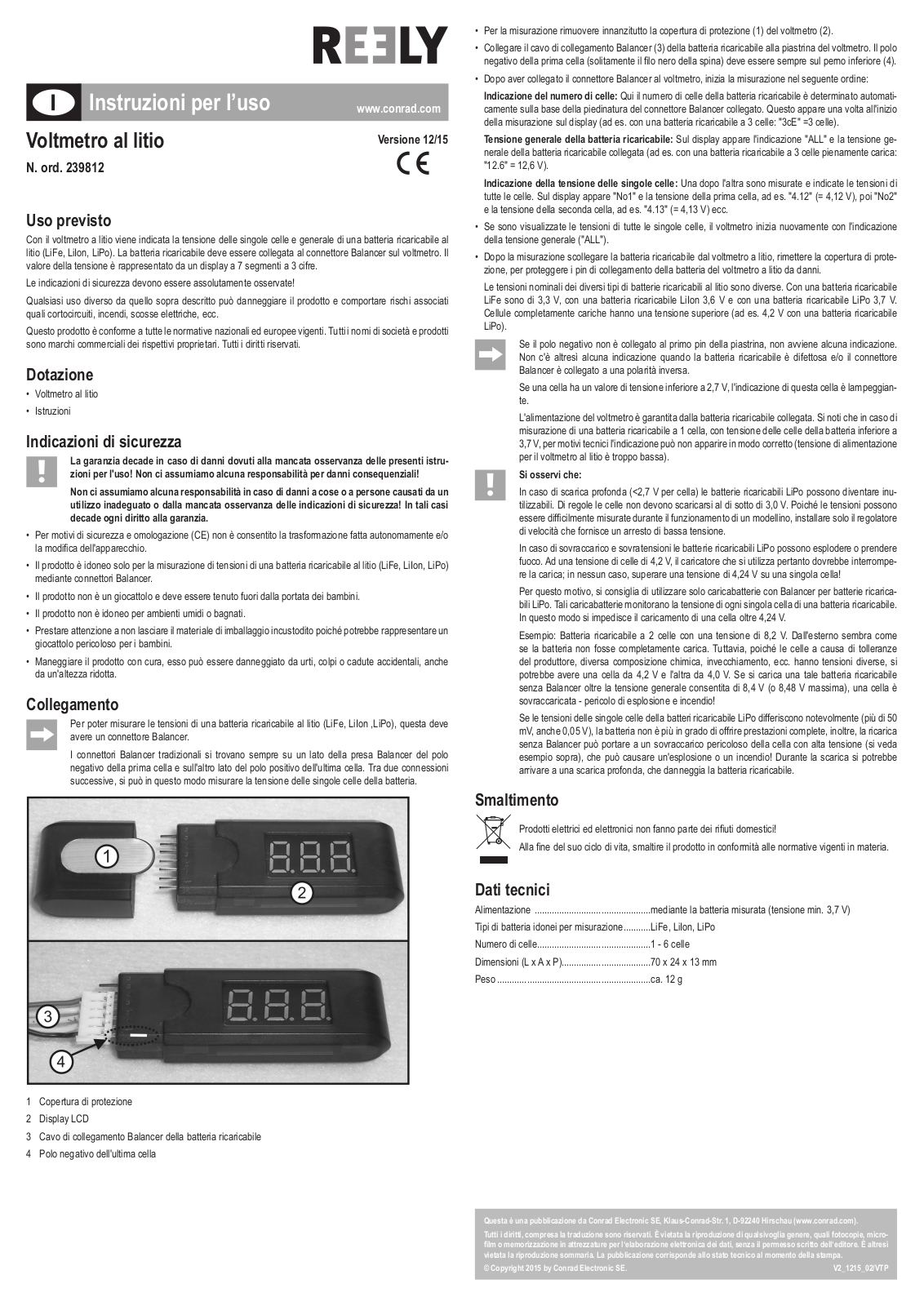 Reely 239812 Operating instructions