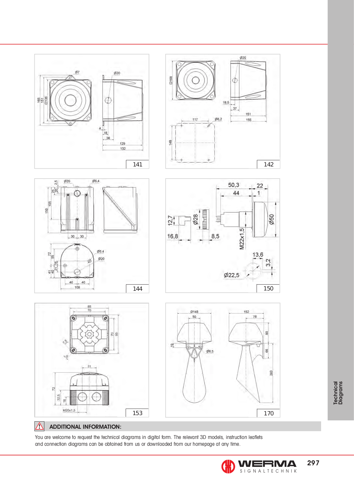 Werma 141, 142, 144, 150, 153 Technical Diagrams