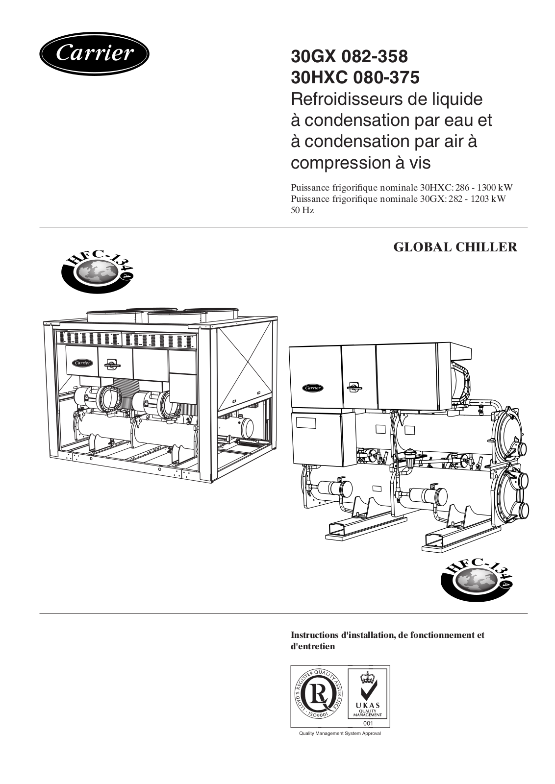 CARRIER 30GX 082-358, 30HXC 080-375 User Manual