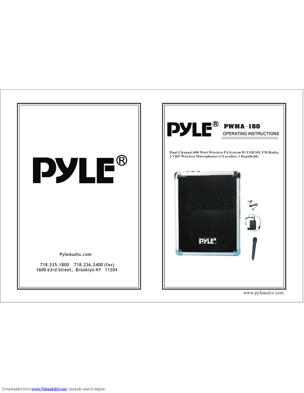 Pyle PWMA-160 User Manual - ManualMachine.com