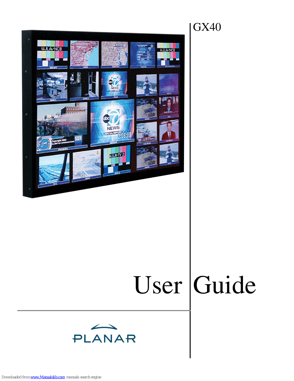 Planar GX40, SN-4035-WX User Manual