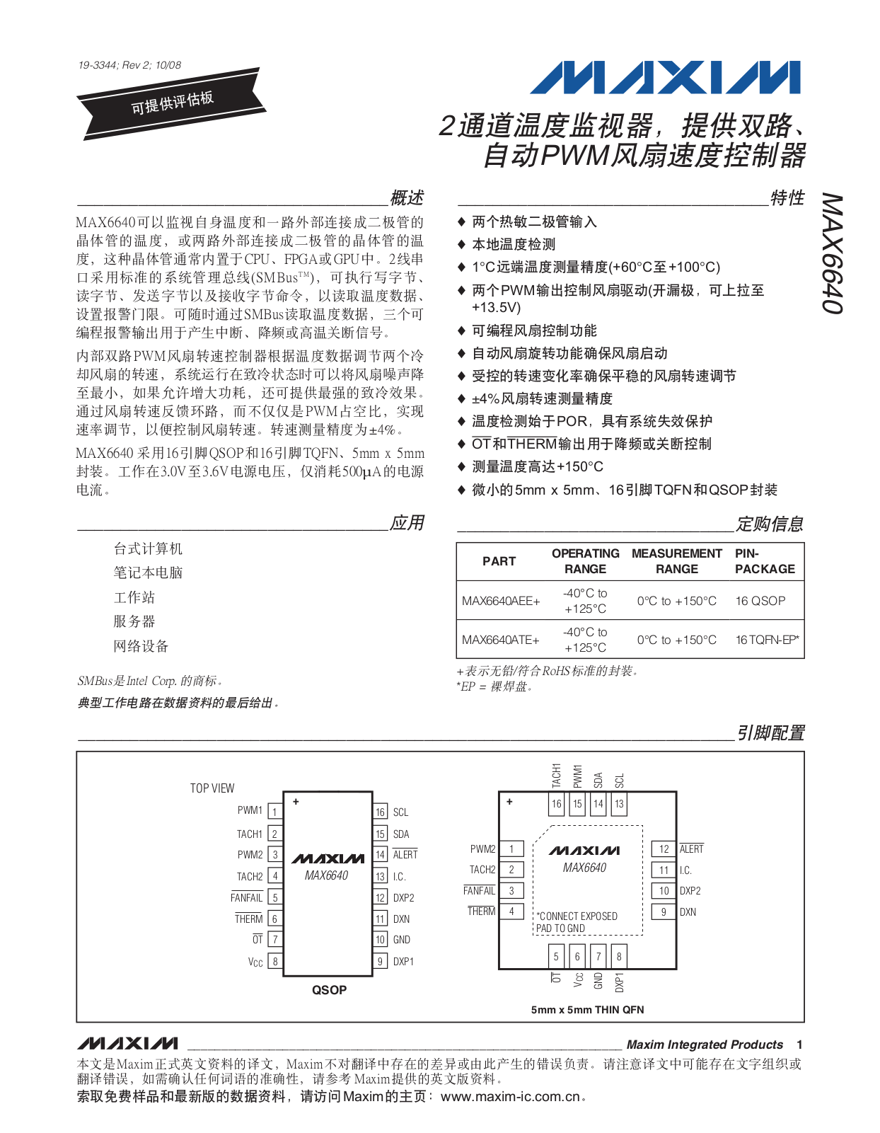 MAXIM NBY7751 Technical data