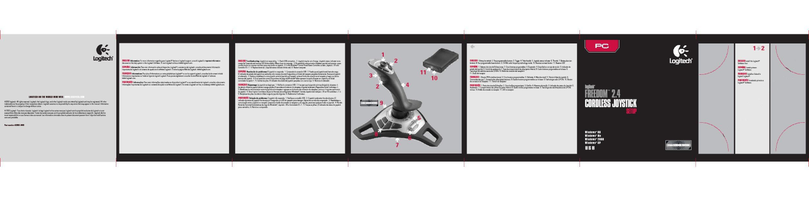 LOGITECH Freedom 2.4 Cordless Joystick User Manual