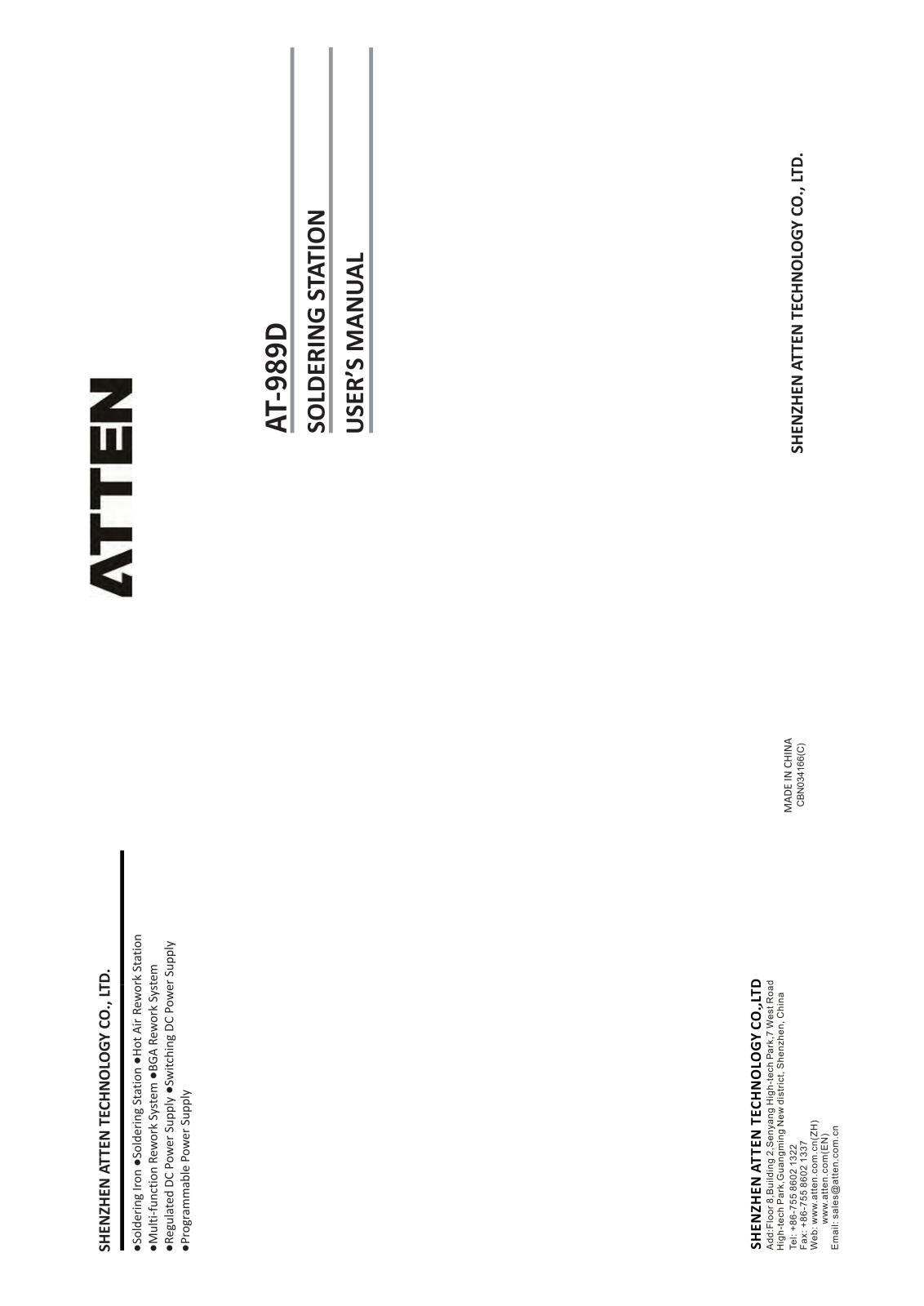Atten AT-989D User guide - ManualMachine.com