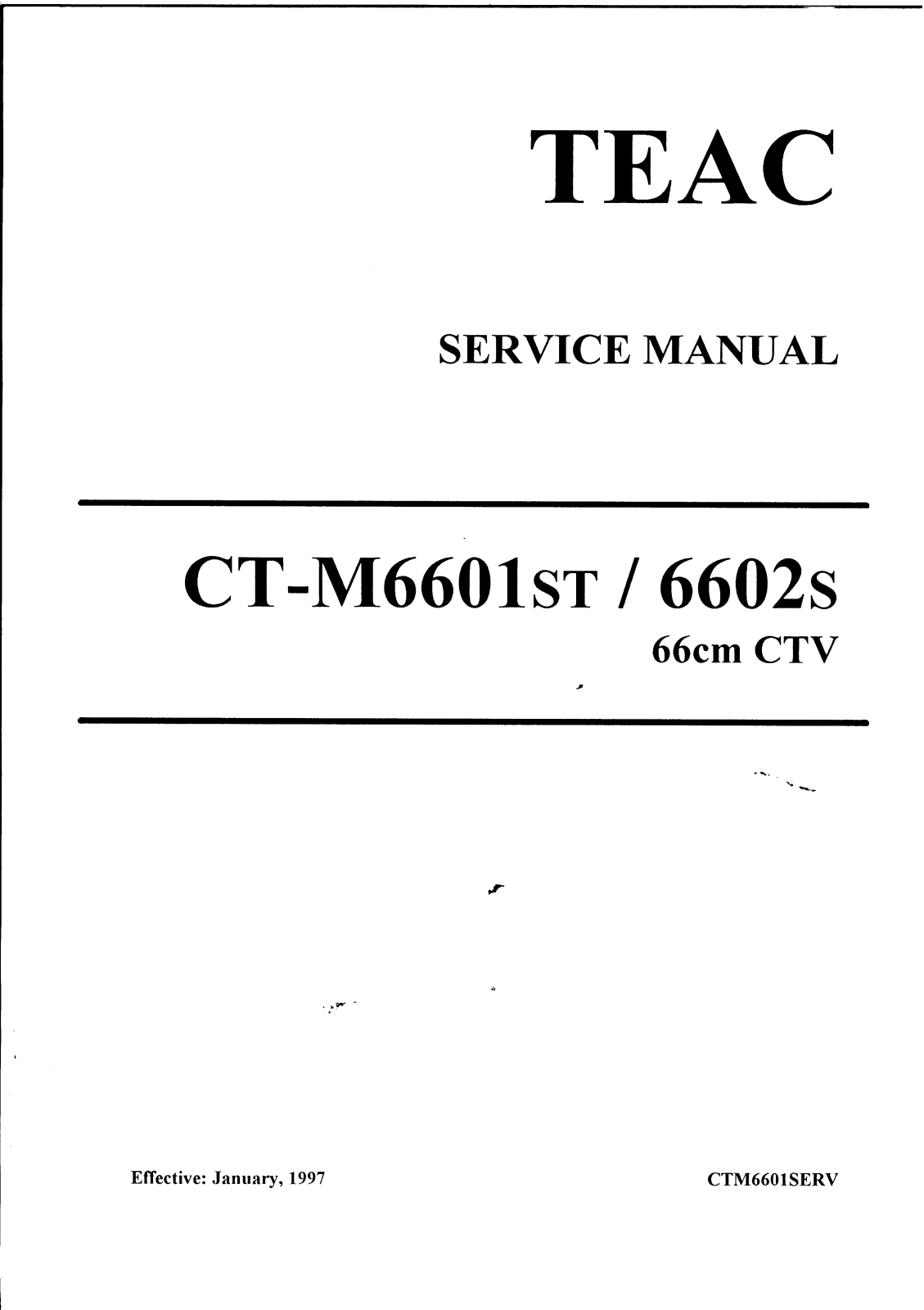 TEAC CTM-6601 Service manual