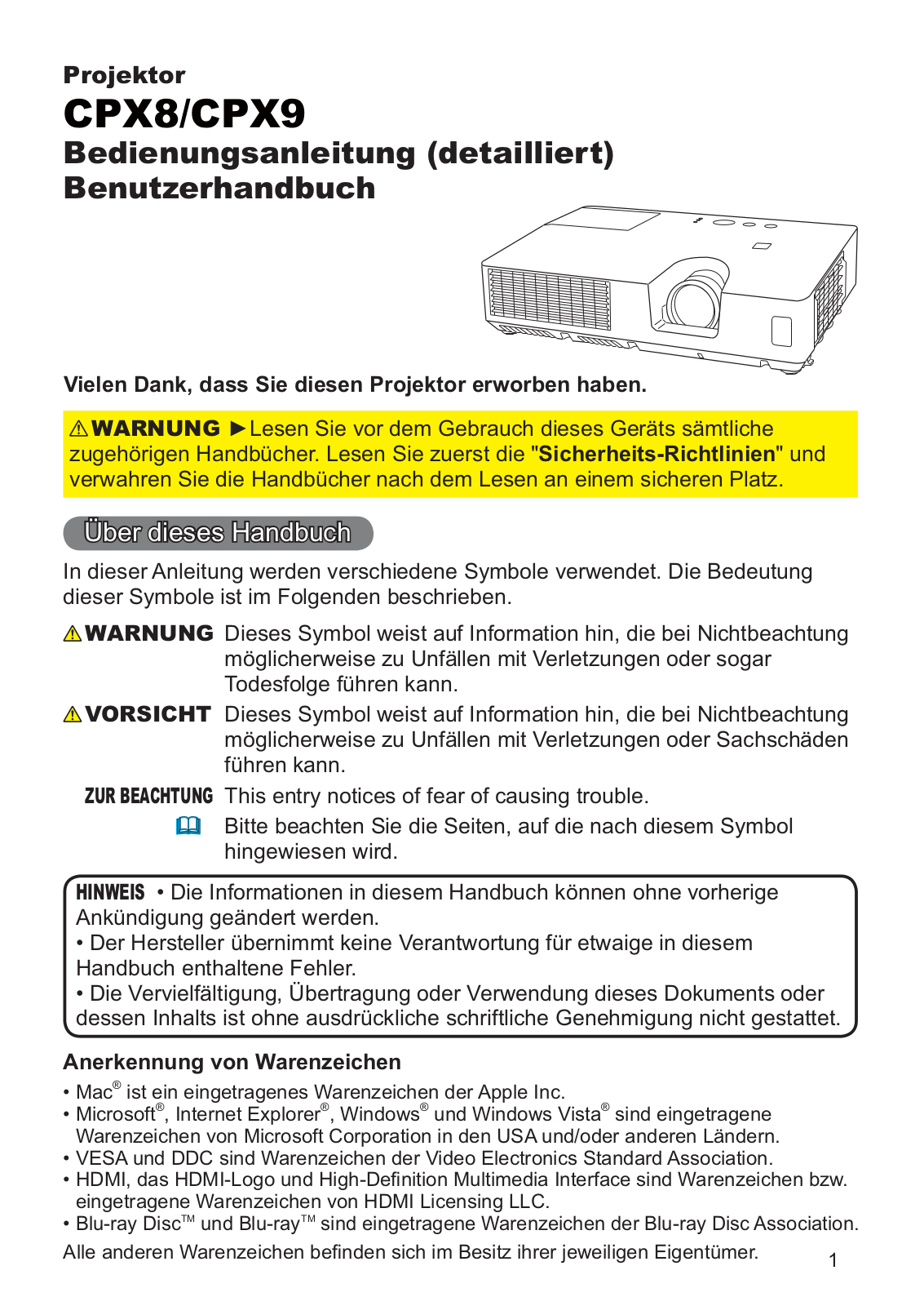 Hitachi CPX8, CPX9 User Manual