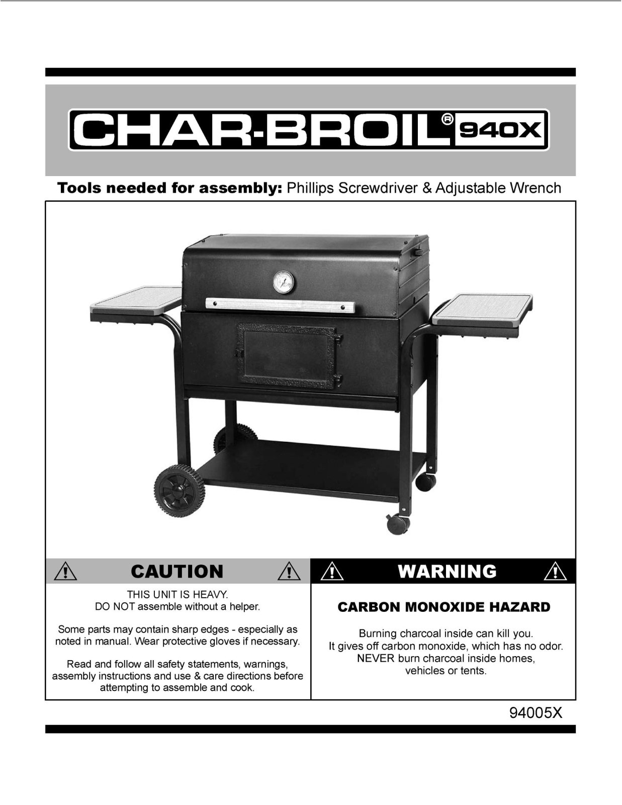 Charbroil 07301390 Sun Owner's Manual