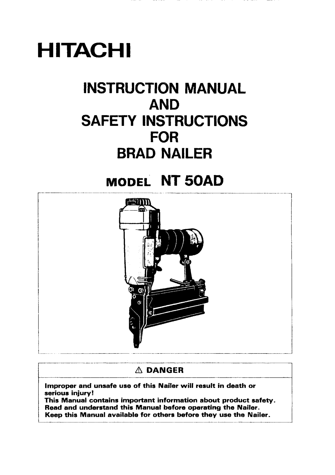 Hitachi NT50AD User Manual