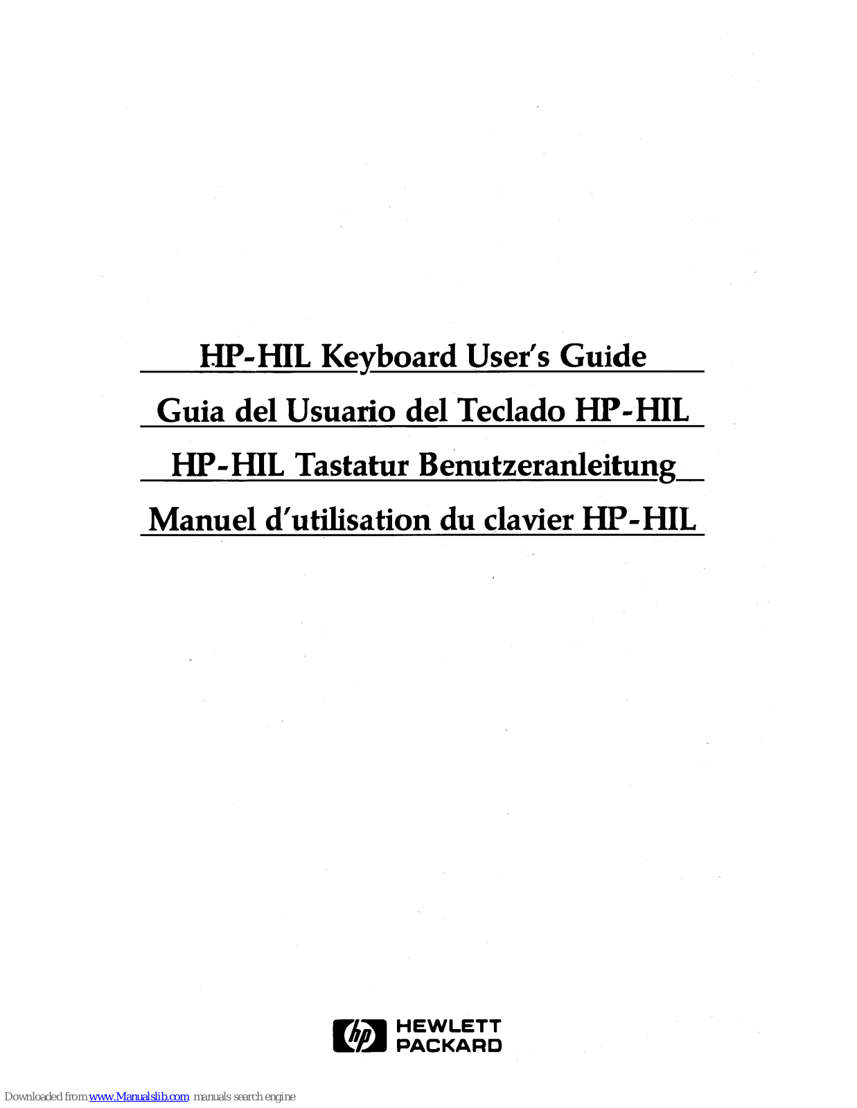 HP HIL User Manual - ManualMachine.com