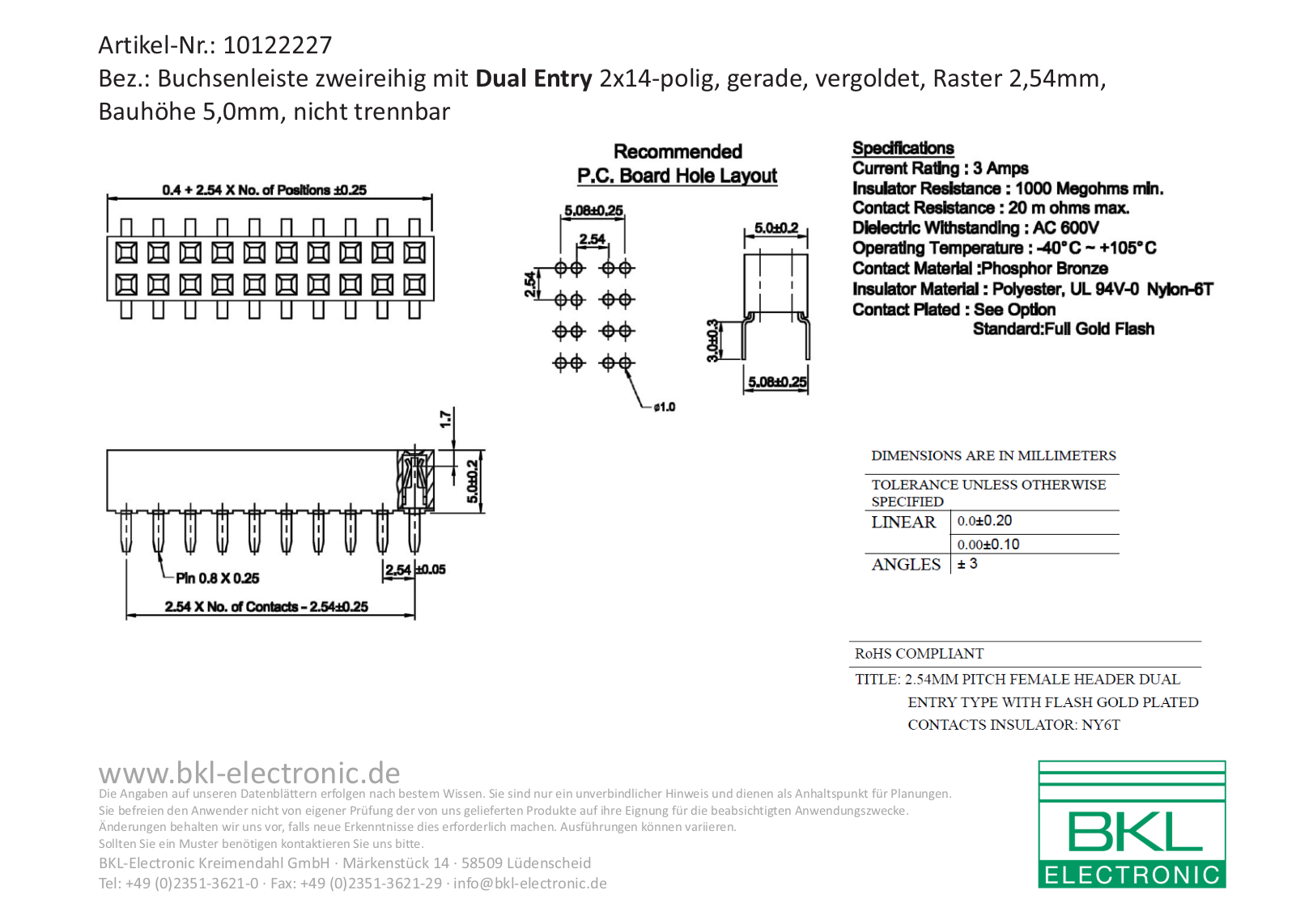 BKL BKL 10122227 Datasheet - ManualMachine.com