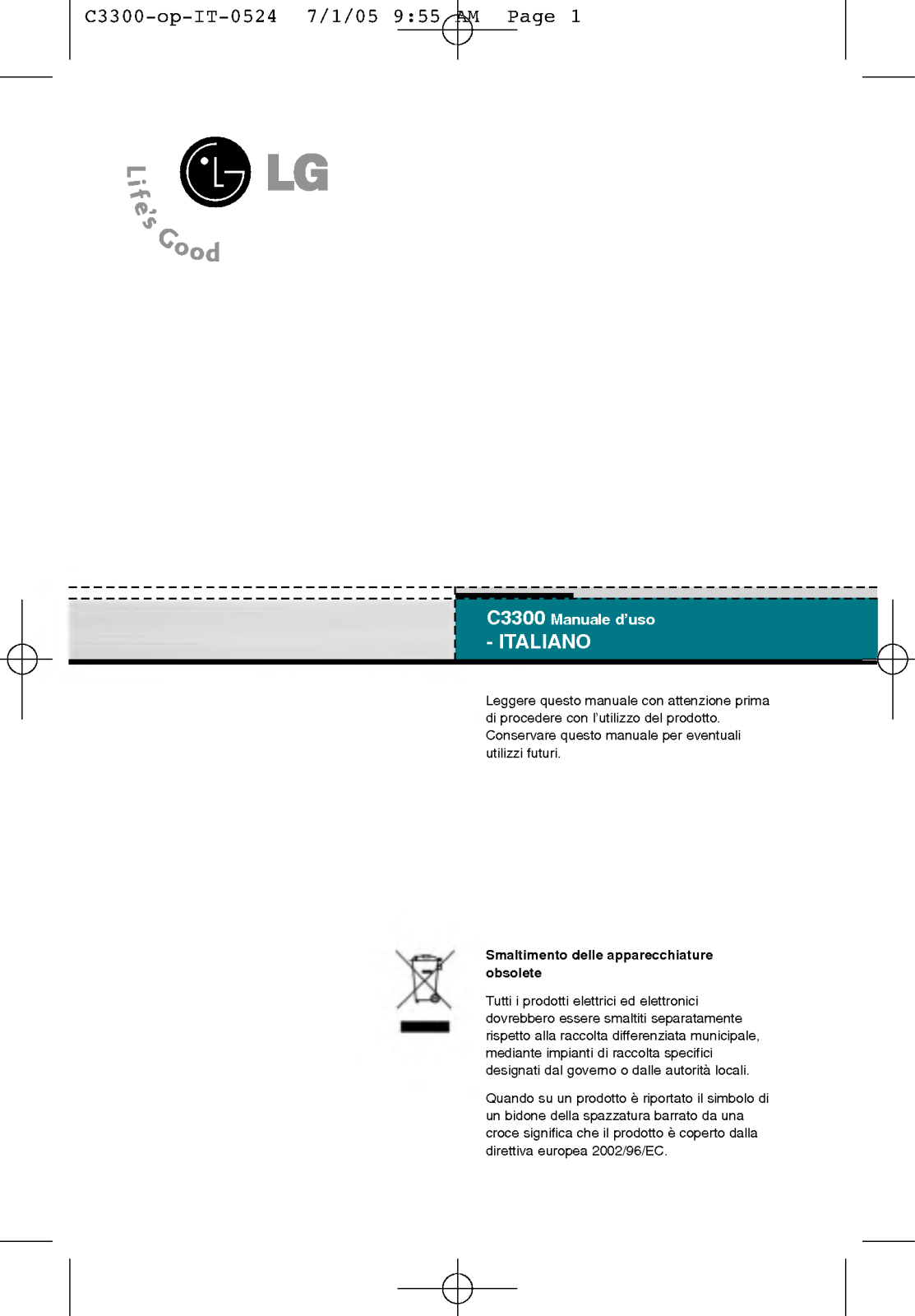 Lg C3300 User Manual