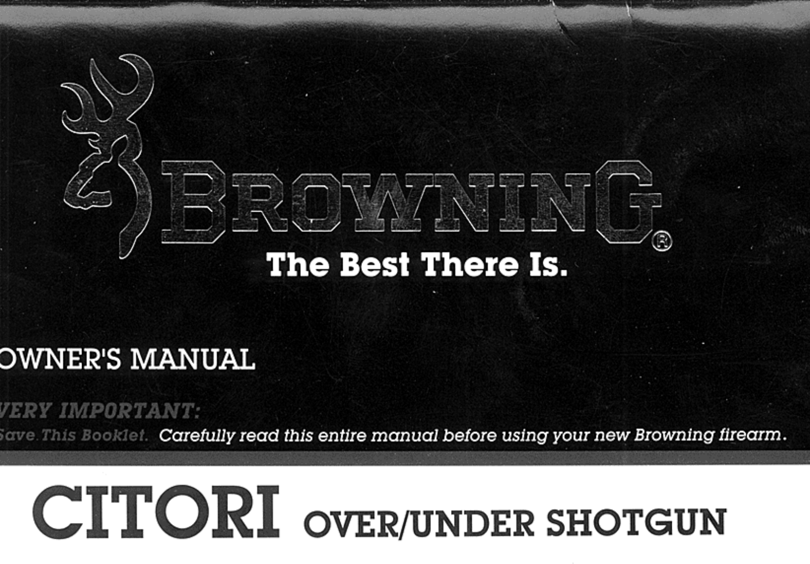 Browning CITORI OVER UNDER SHOTGUN User Manual