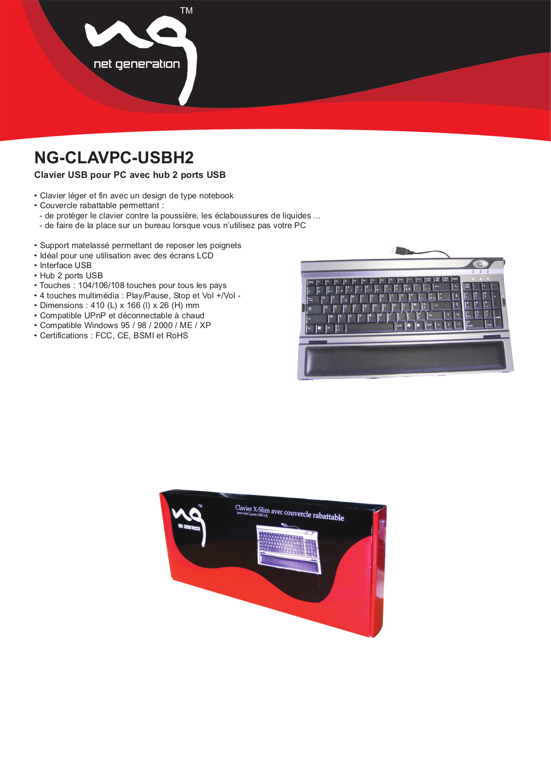 Net generation NG-CLAVPC-USBH2 User Manual