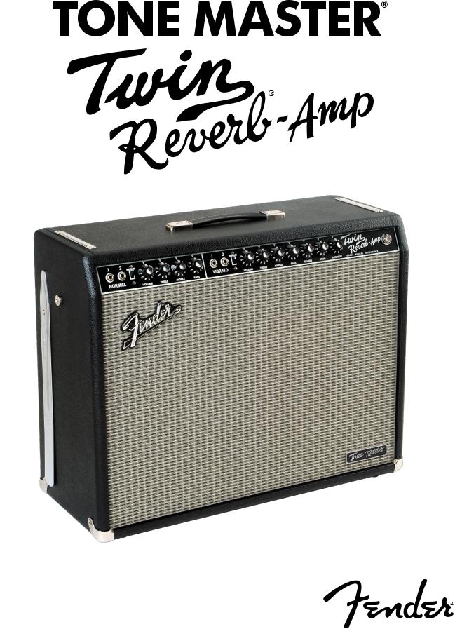 Fender Tone Master Twin Reverb Users Manual
