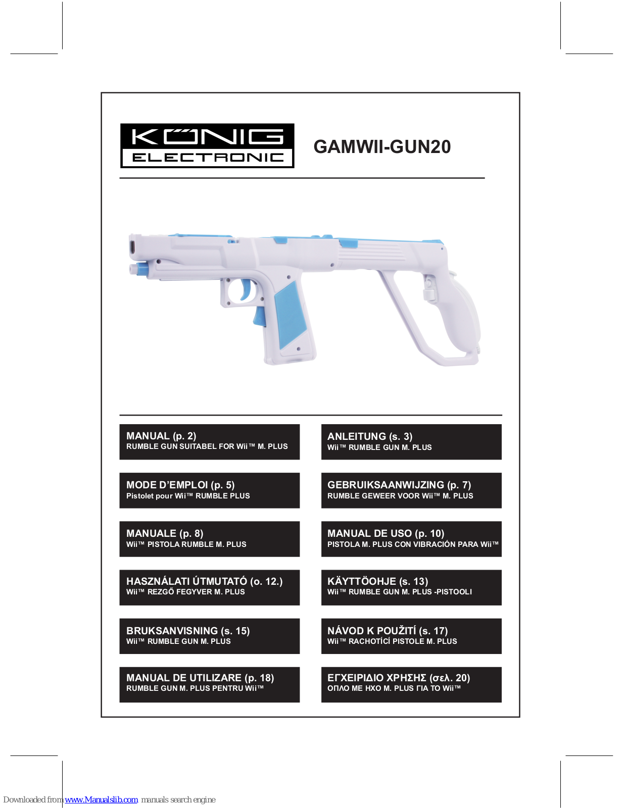 Konig GAMWII-GUN20 User Manual