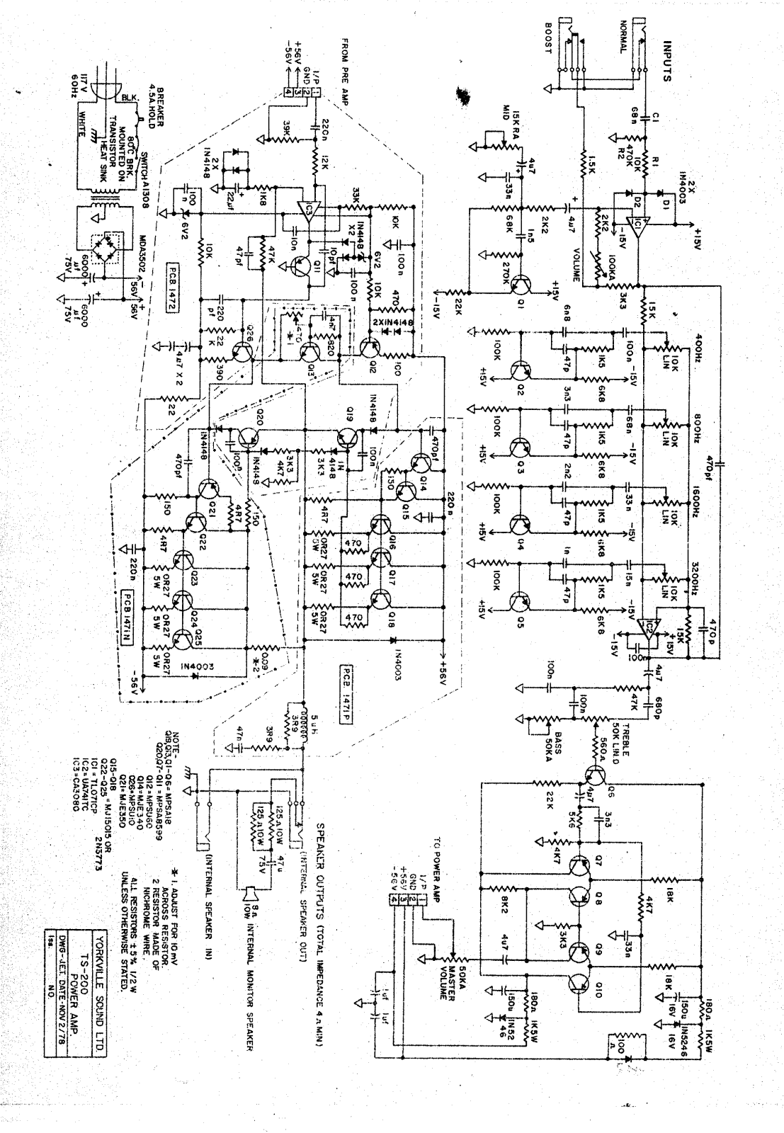 Traynor ts200 schematic