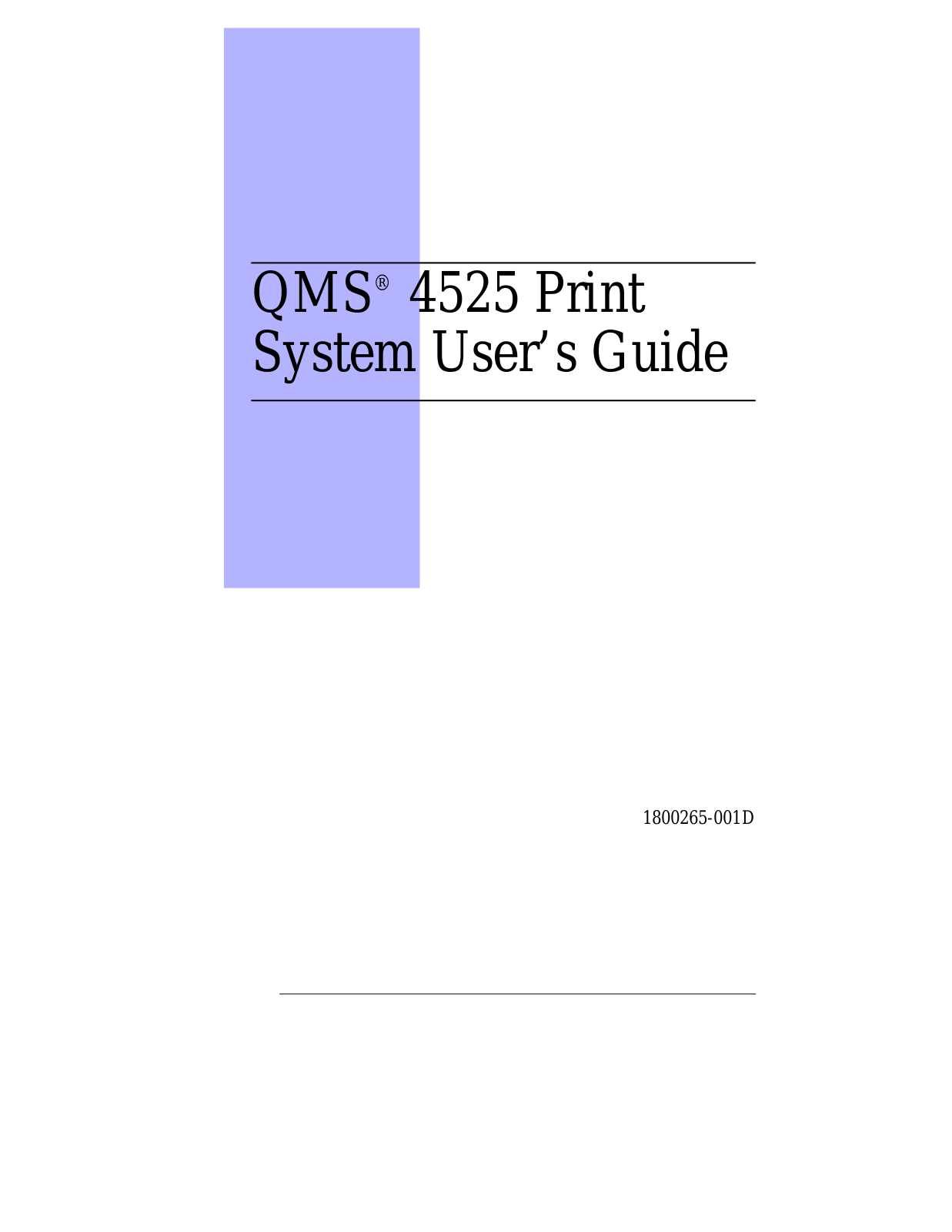 Farallon Communications QMS 4525 User Manual