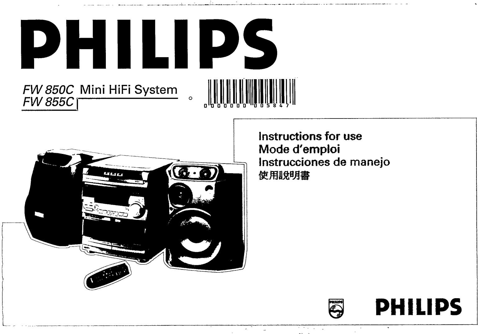 Philips FW 850C, FW855C User Manual