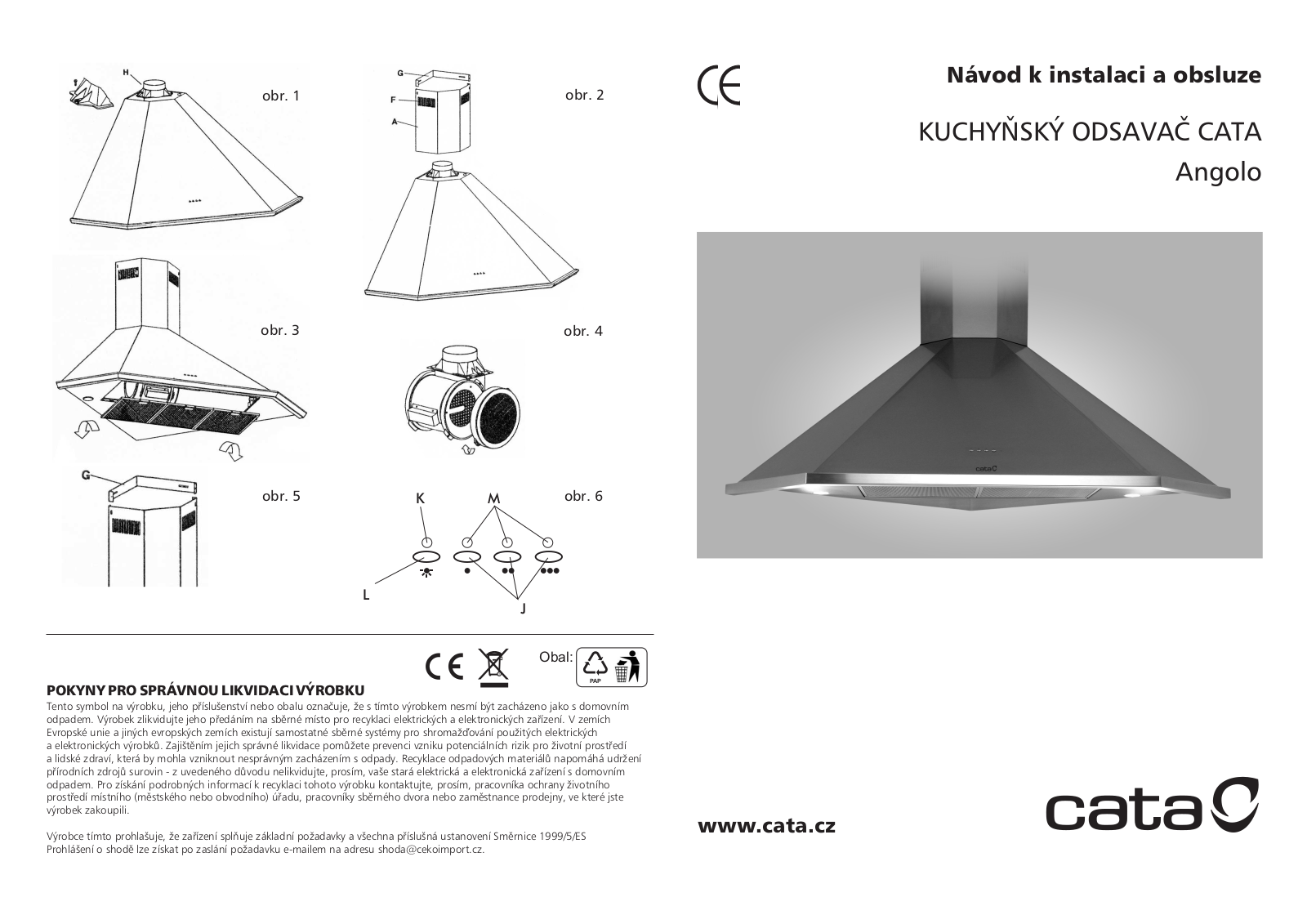 CATA ANGOLO VL3 Halogen 1000, ANGOLO BOX VL3 Halogen 1000 User Manual