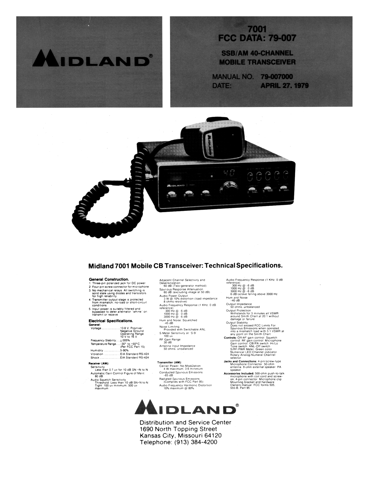 Midland 79-007 User Manual