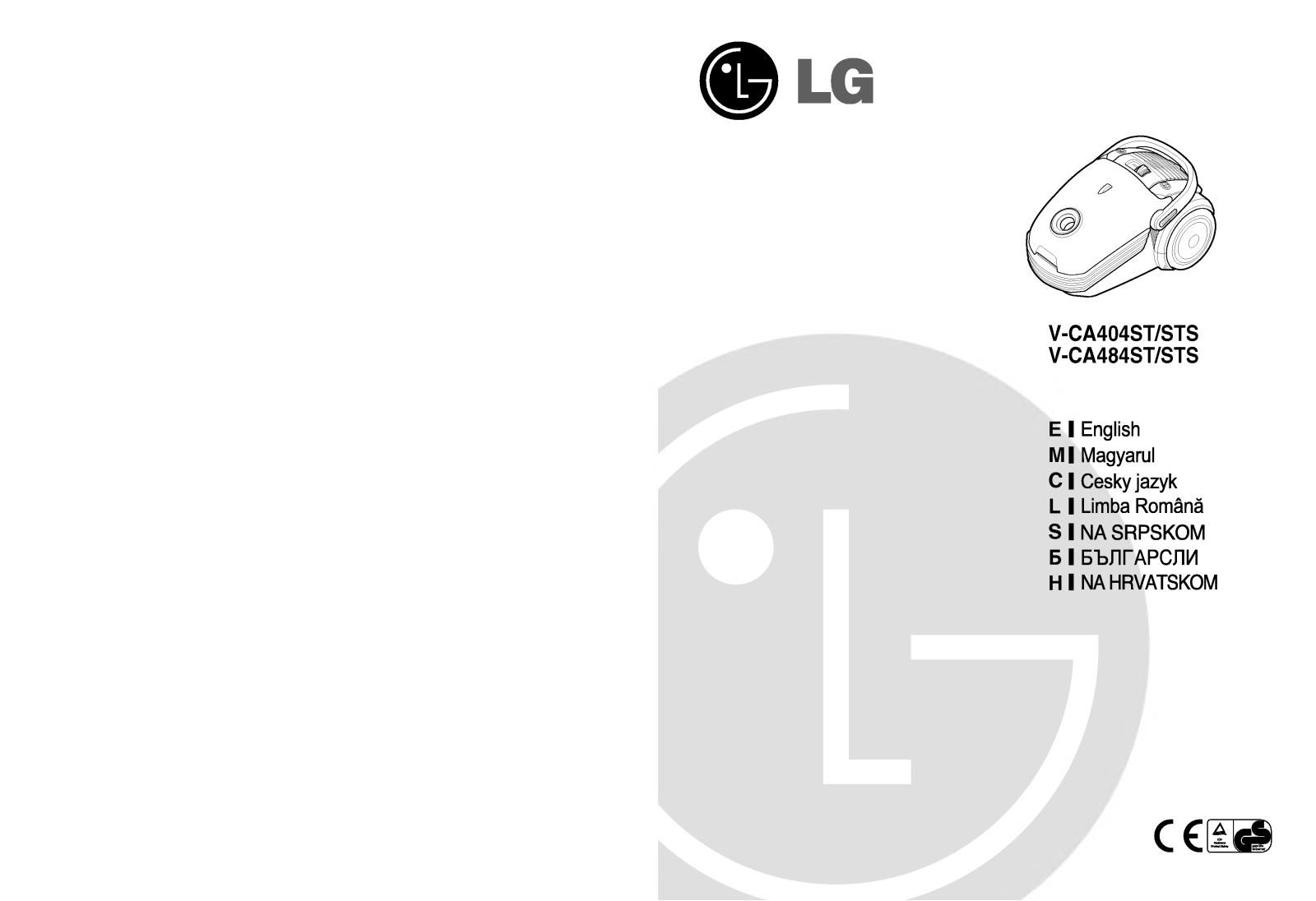 Lg V-CA404STS, V-CA404ST, V-CA484ST, V-CA484STS User Manual