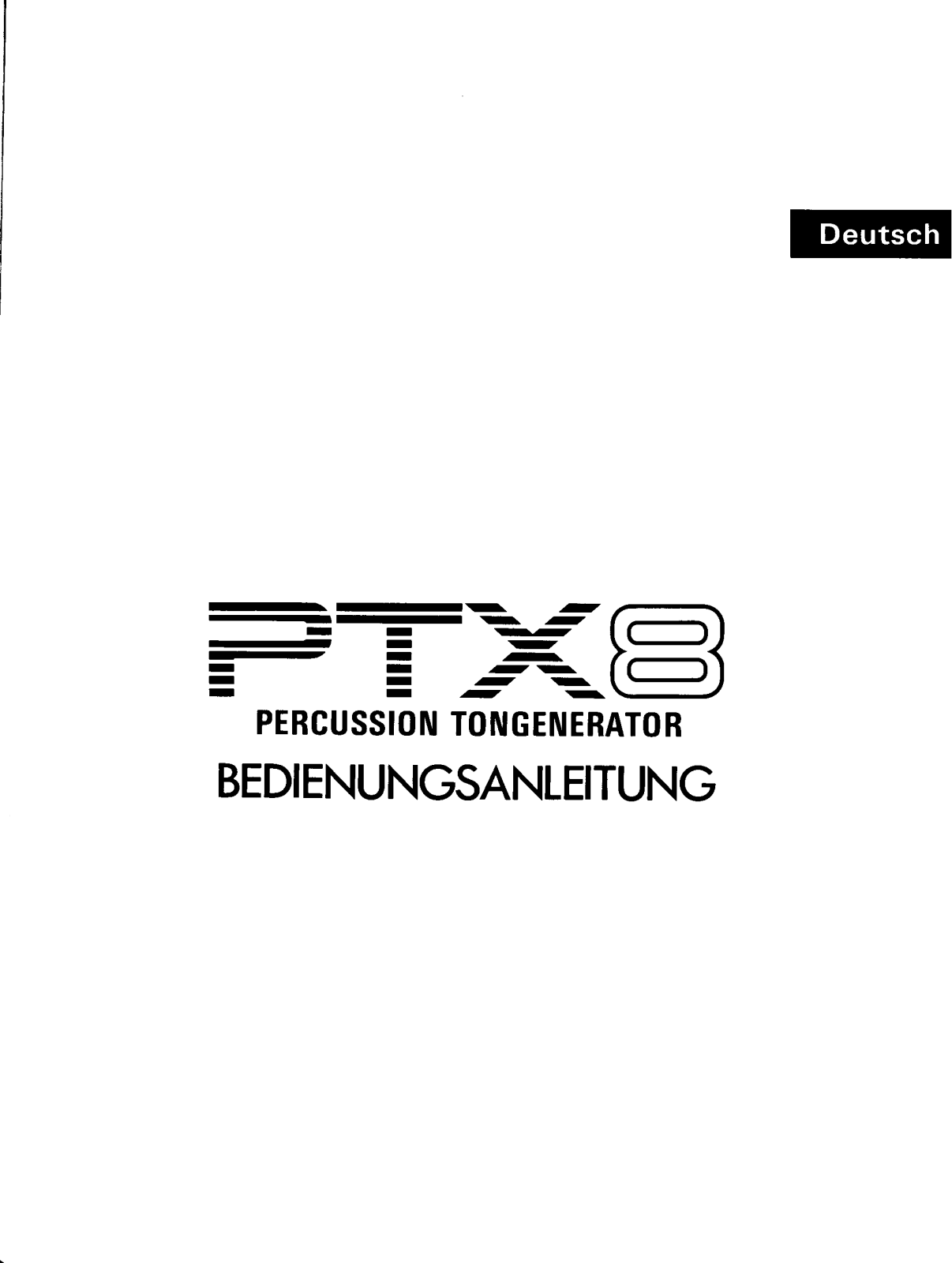 Yamaha PTX8 User Manual