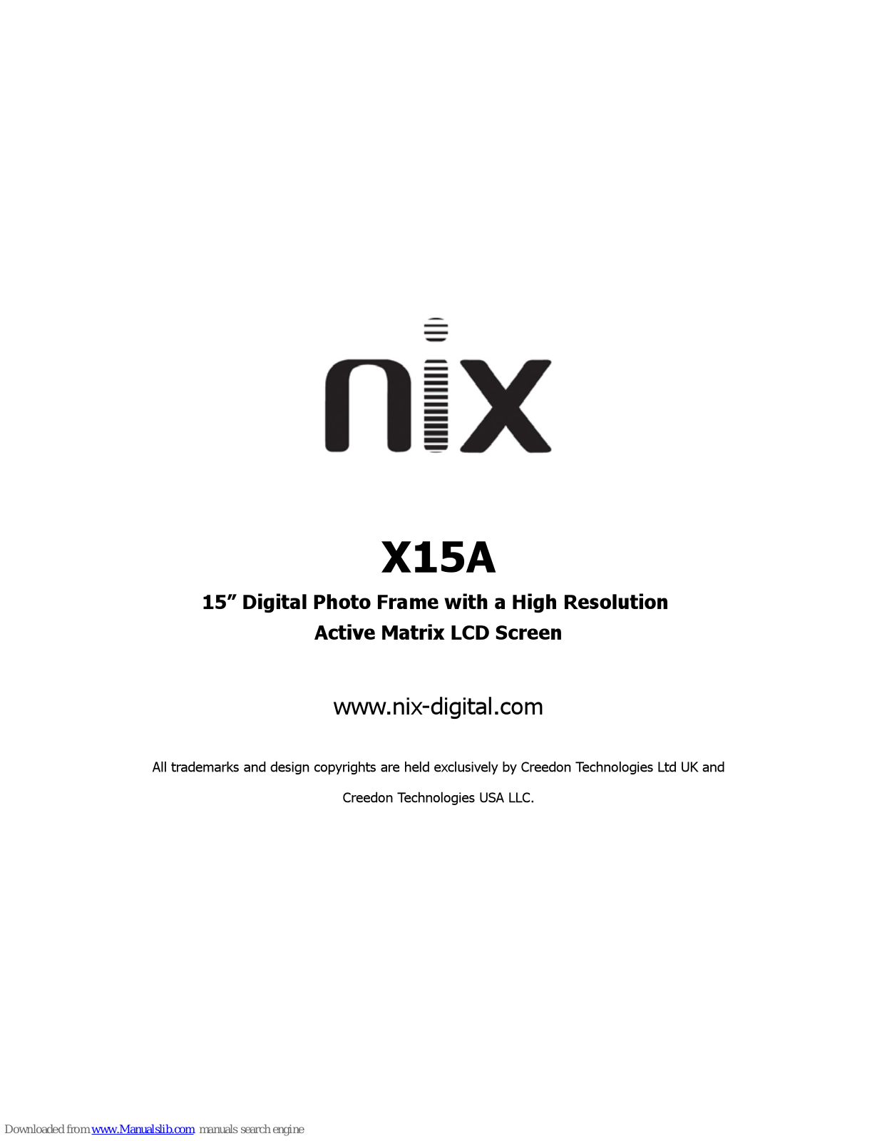 NIX X15A User Manual