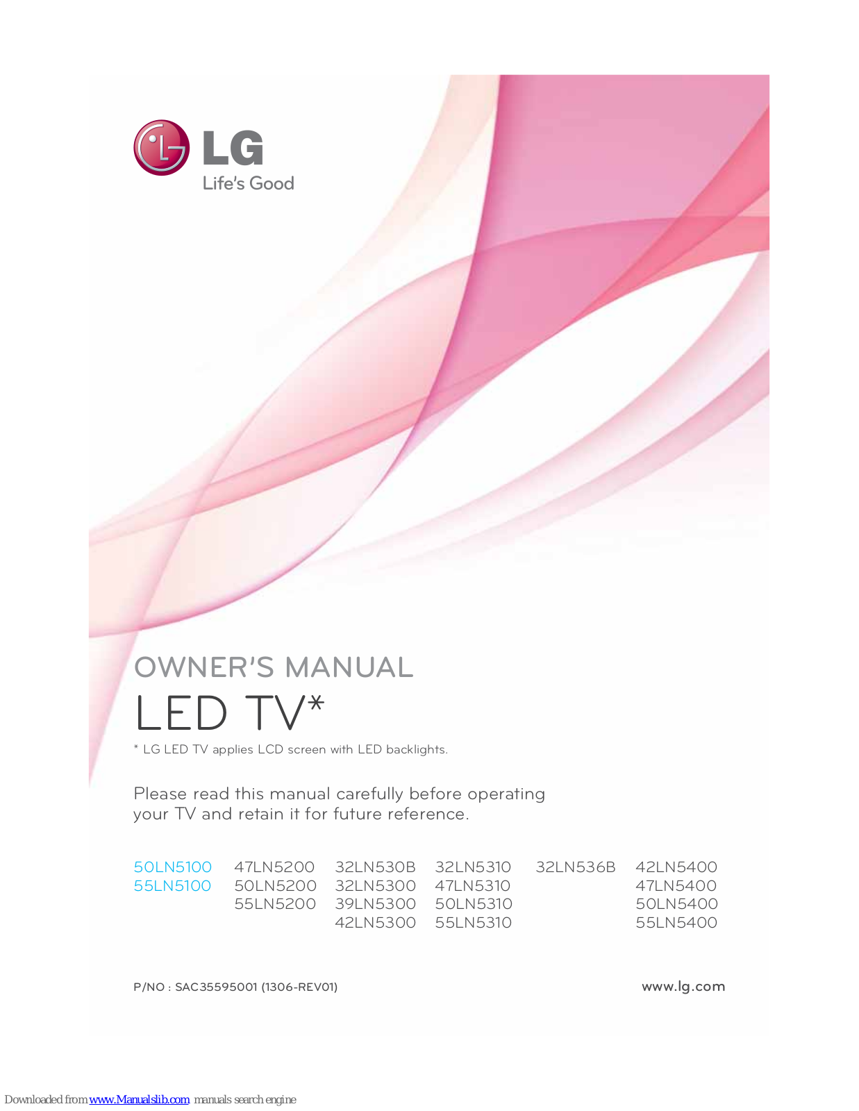 LG 32LN530B, 47LN5200, 32LN5300, 39LN5300, 42LN5300 Owner's Manual