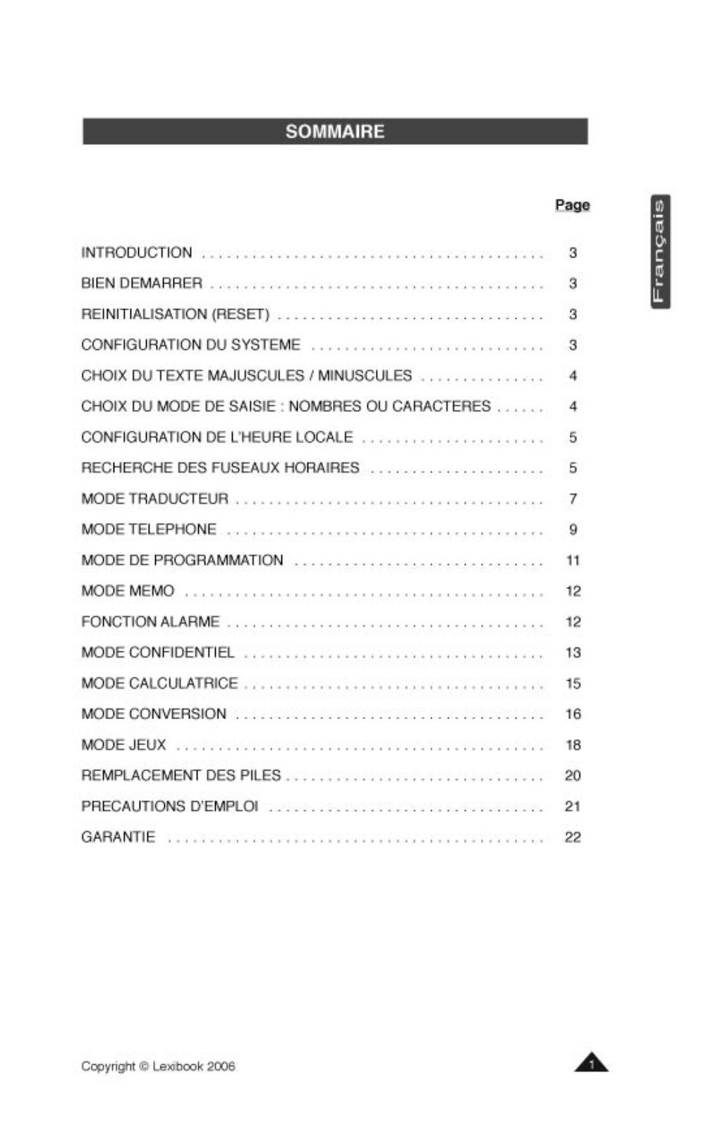 Lexibook NTL800 User Manual