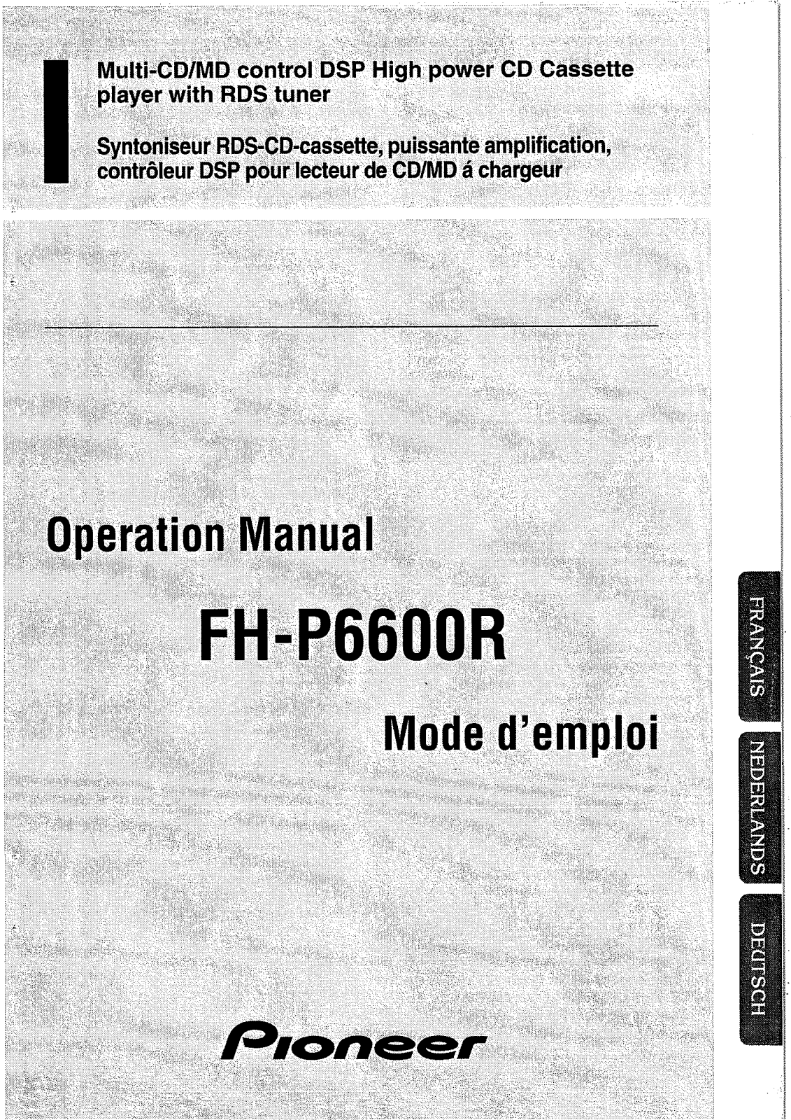 Pioneer FH-P6600R User manual