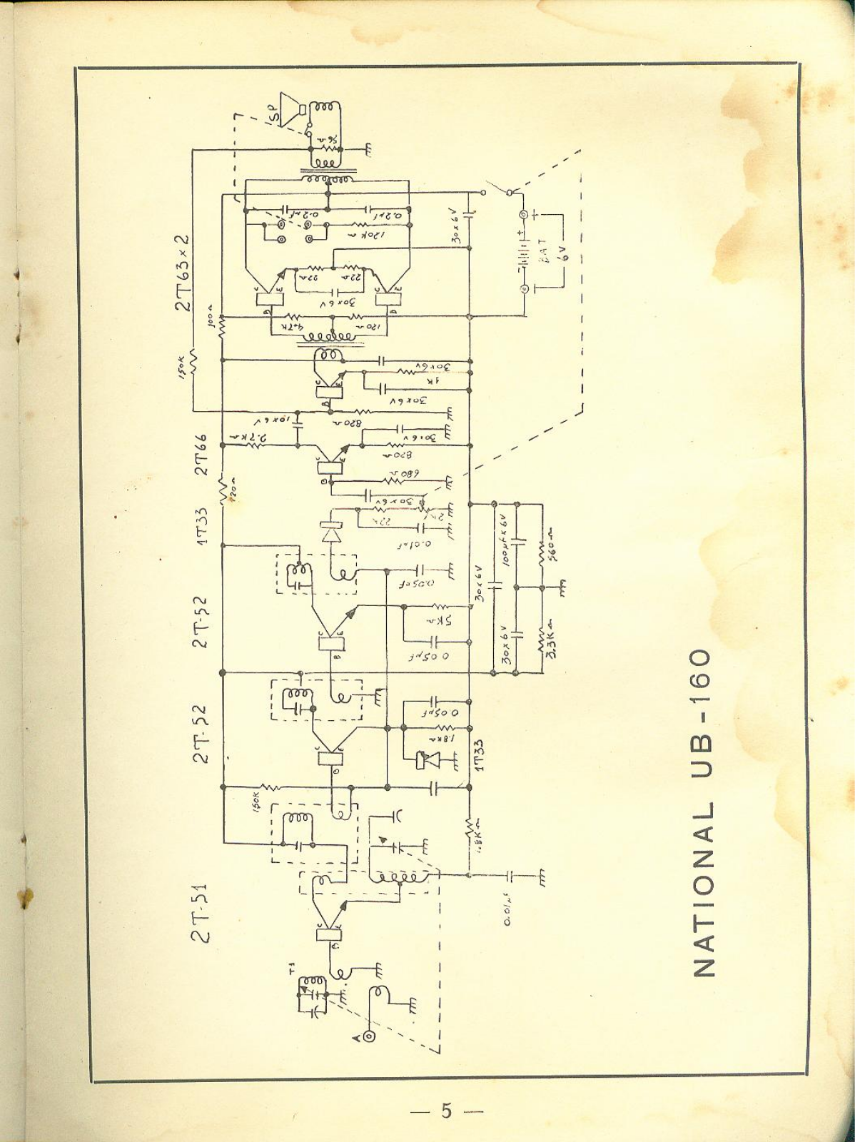 National UB-160 Schematic