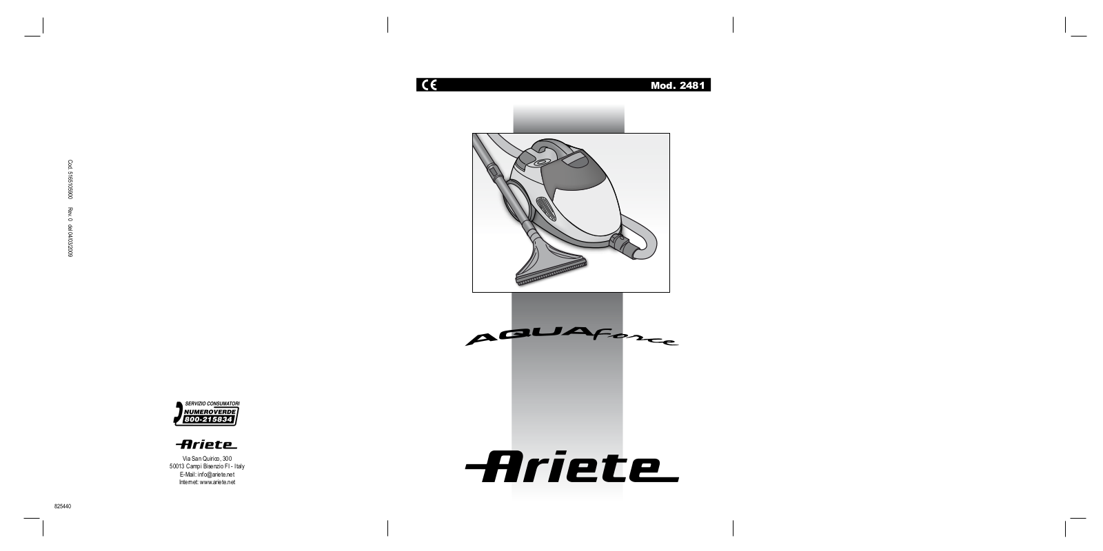 Ariete 2481 User Manual