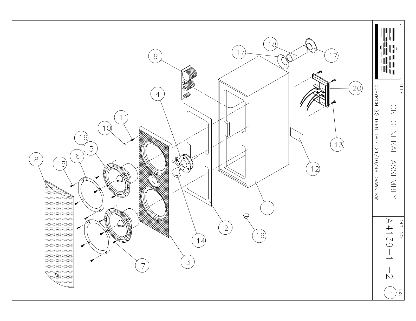 Bowers and Wilkins LCR-6 Mk2 Service manual