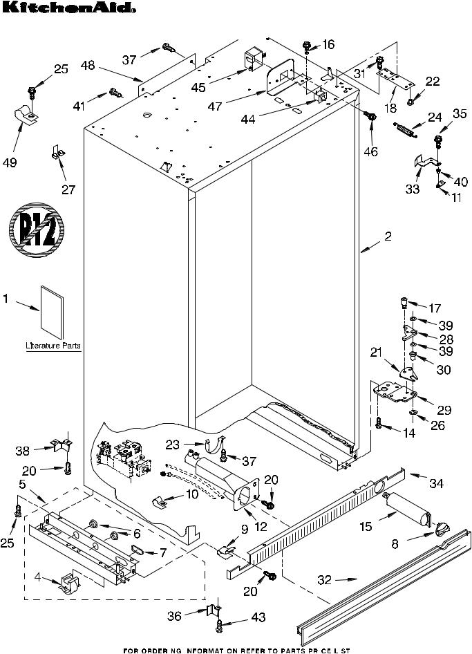 KitchenAid KSSC42FKS02 Parts List