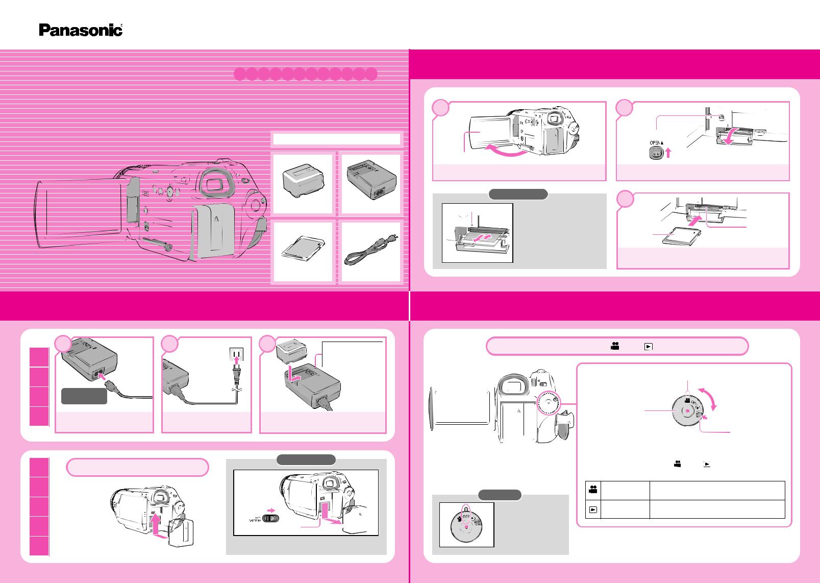 Panasonic HDC-HS100 Quick start guide