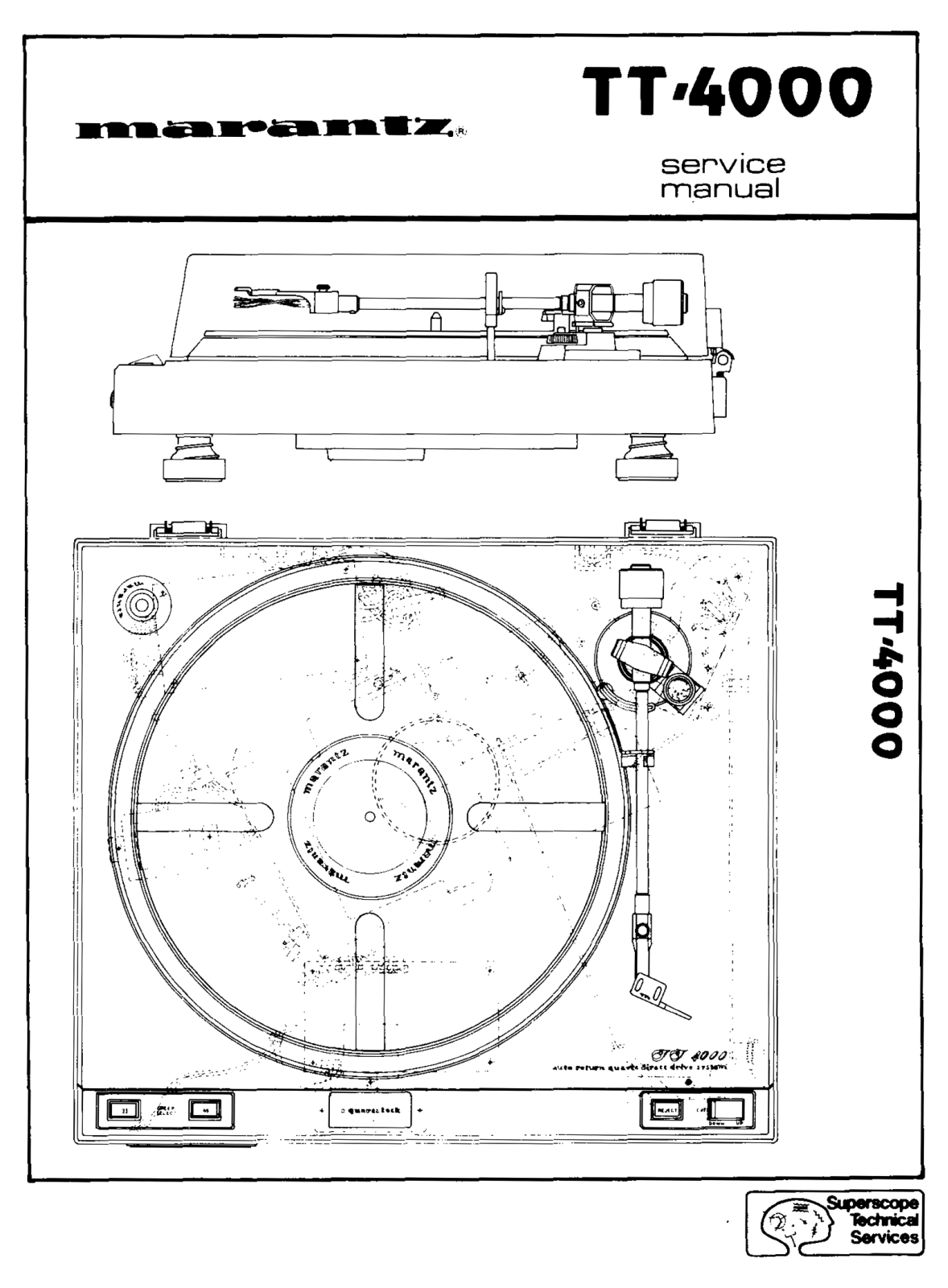 Marantz TT-4000 Service Manual