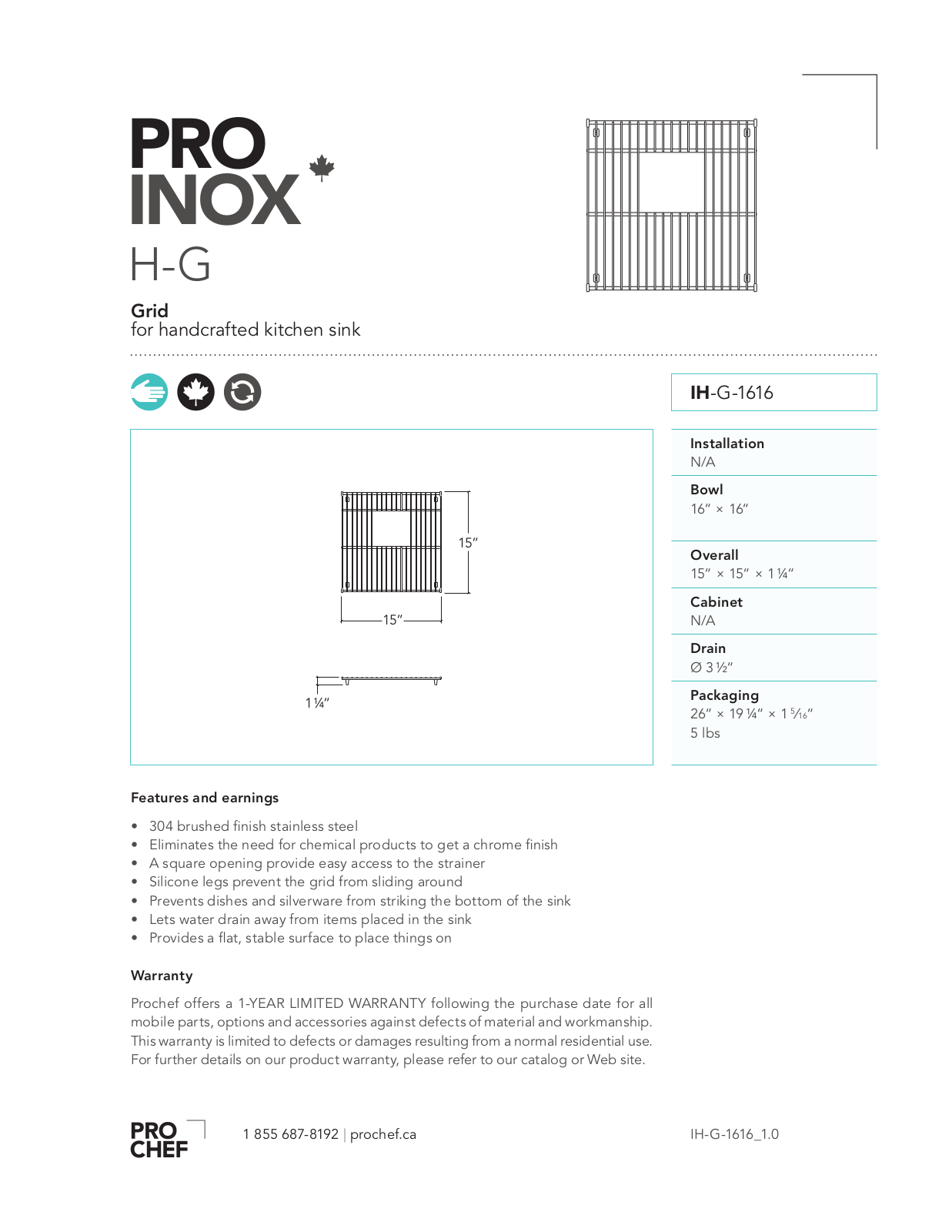 Julien IH-G-1616 User Manual