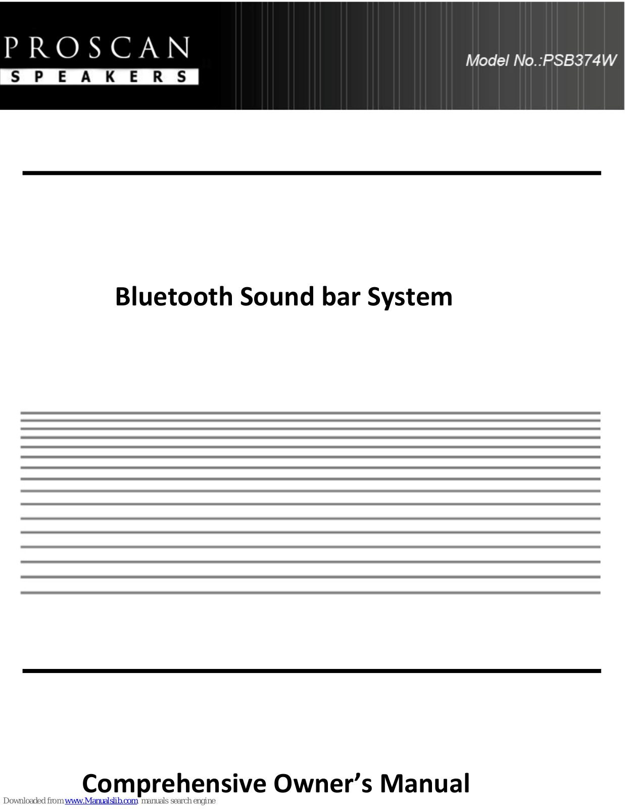 ProScan PSB374W Owner's Manual