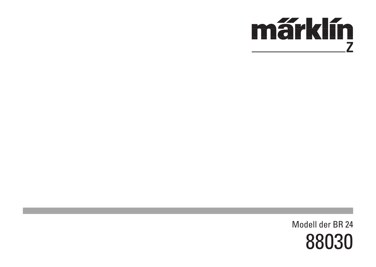 Märklin 88030 User manual - ManualMachine.com