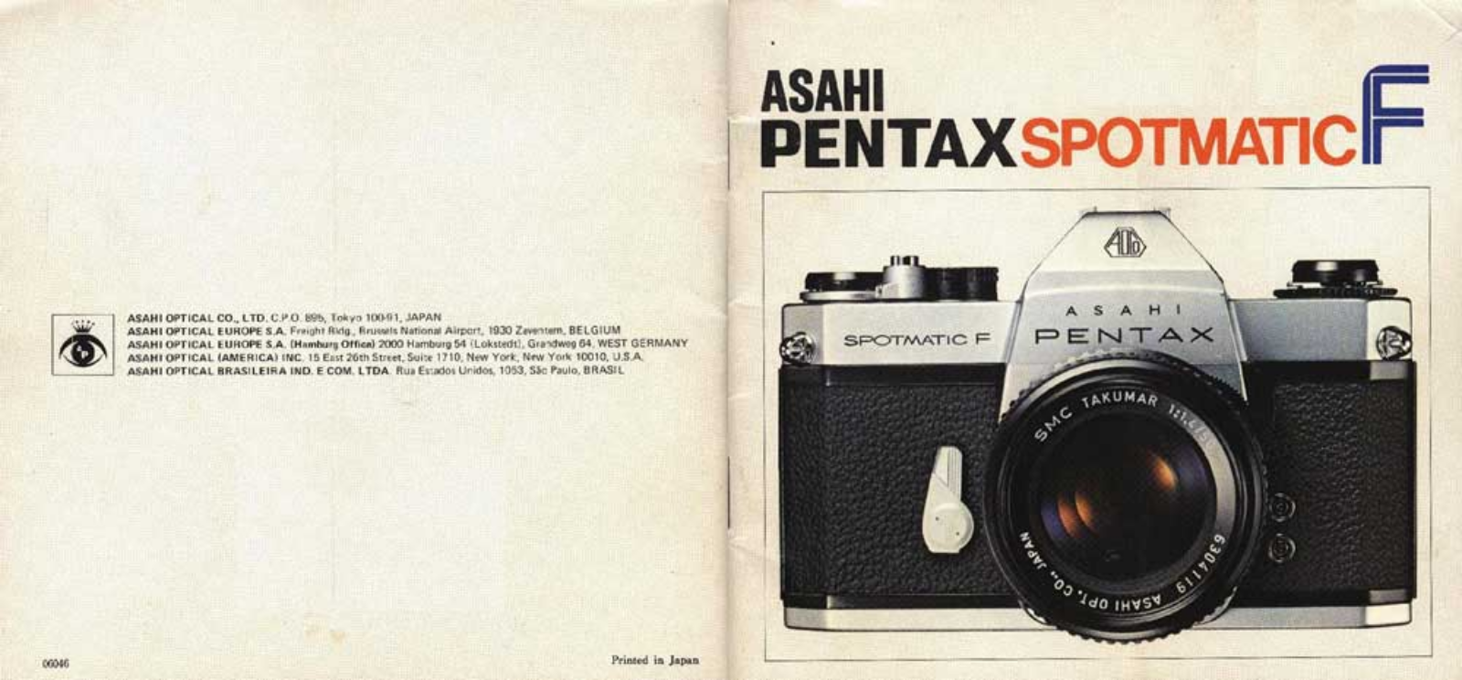 Pentax Spotmatic F Instruction Manual