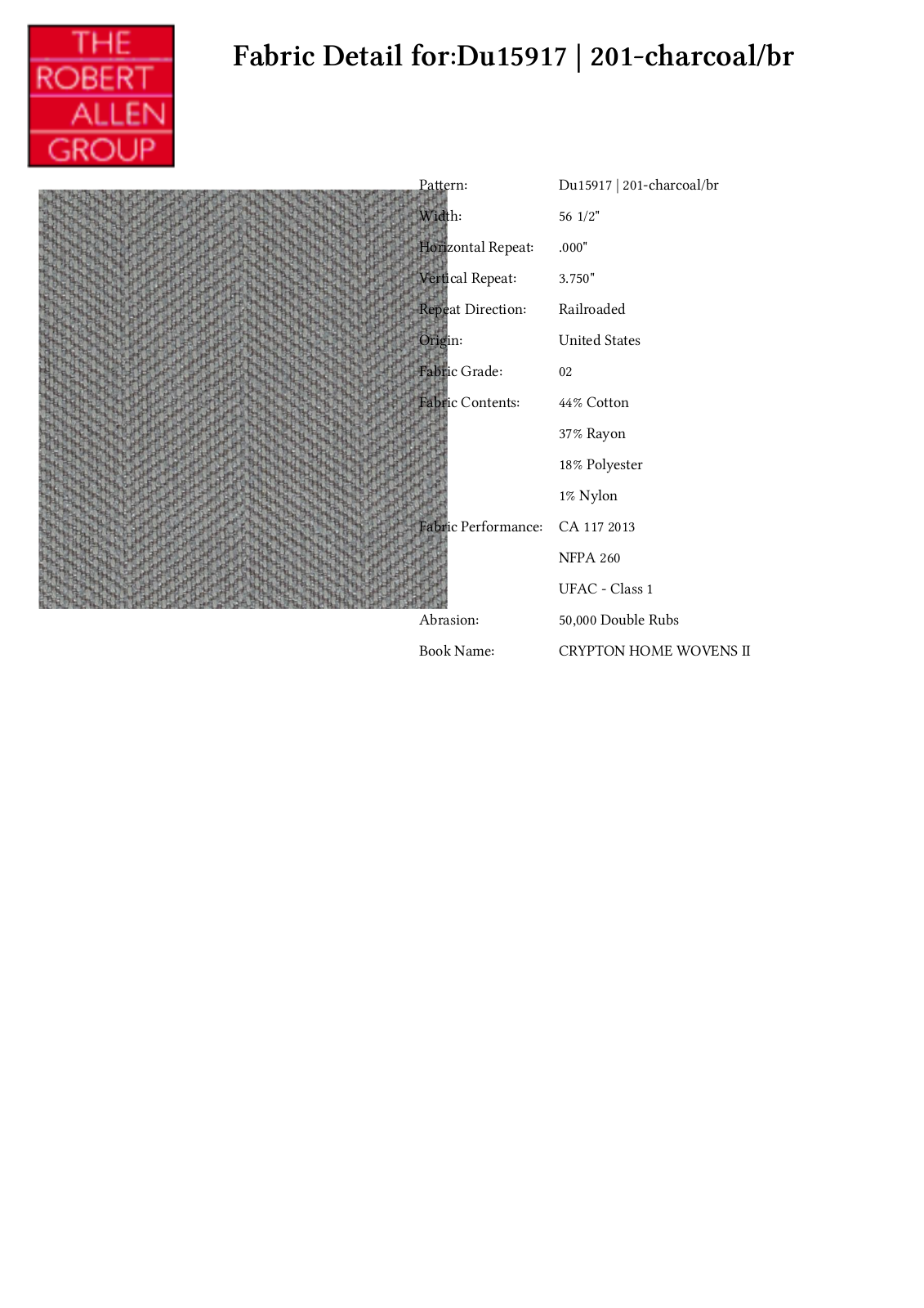 Duralee CRAL7005 Specifications - ManualMachine.com