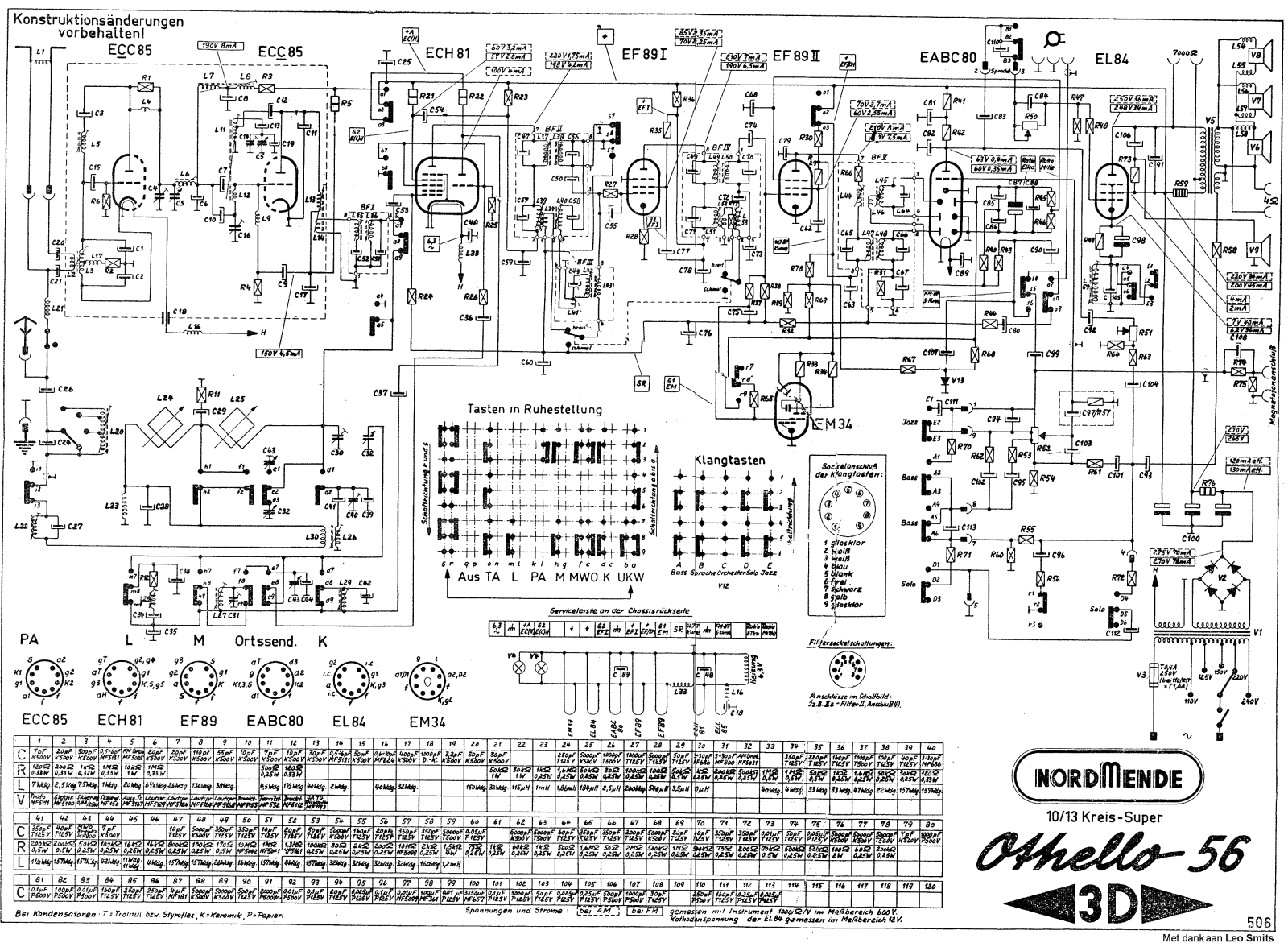 Nordmende Othello56 Schematic