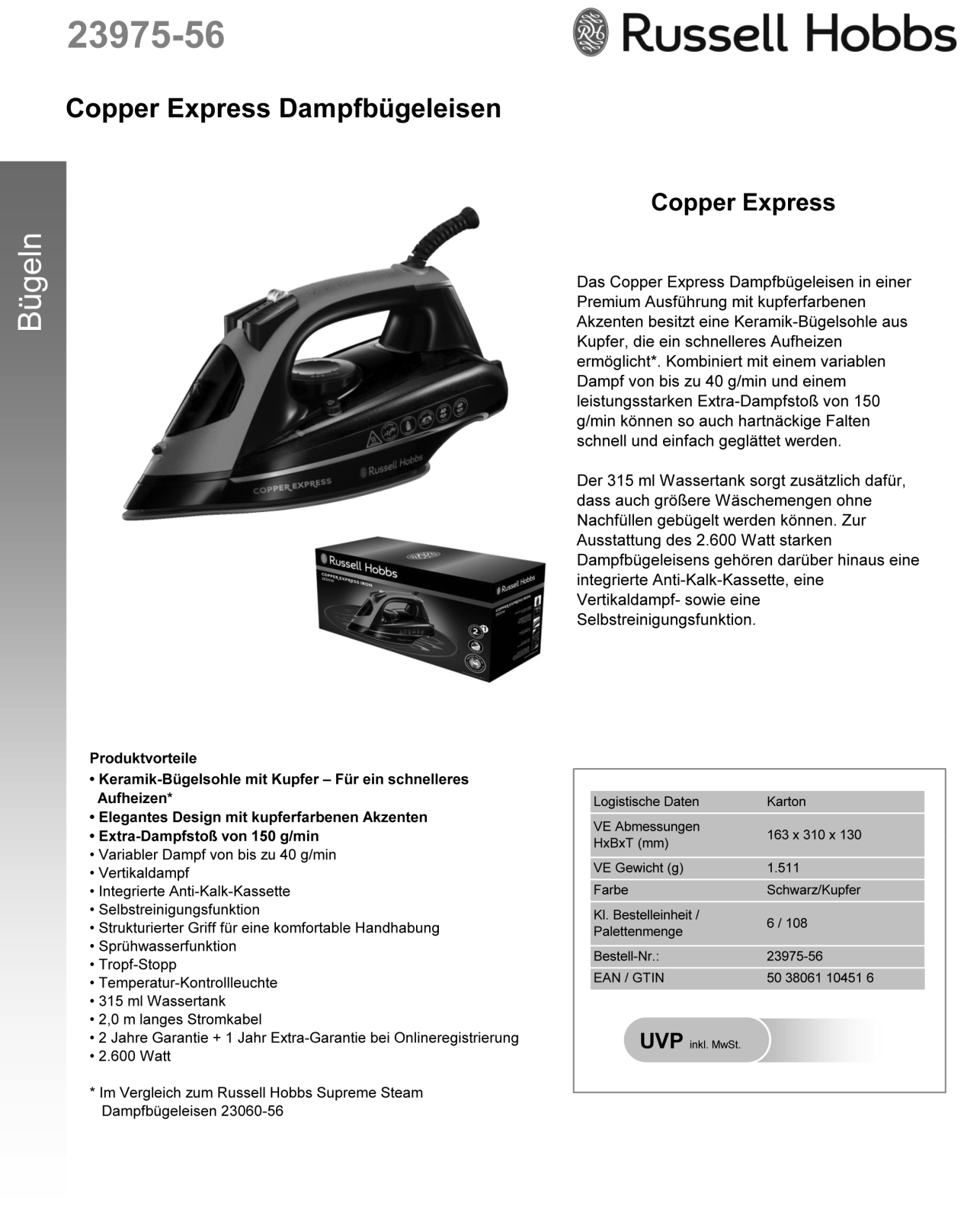 RUSSELL HOBBS 23975-56 Technical data