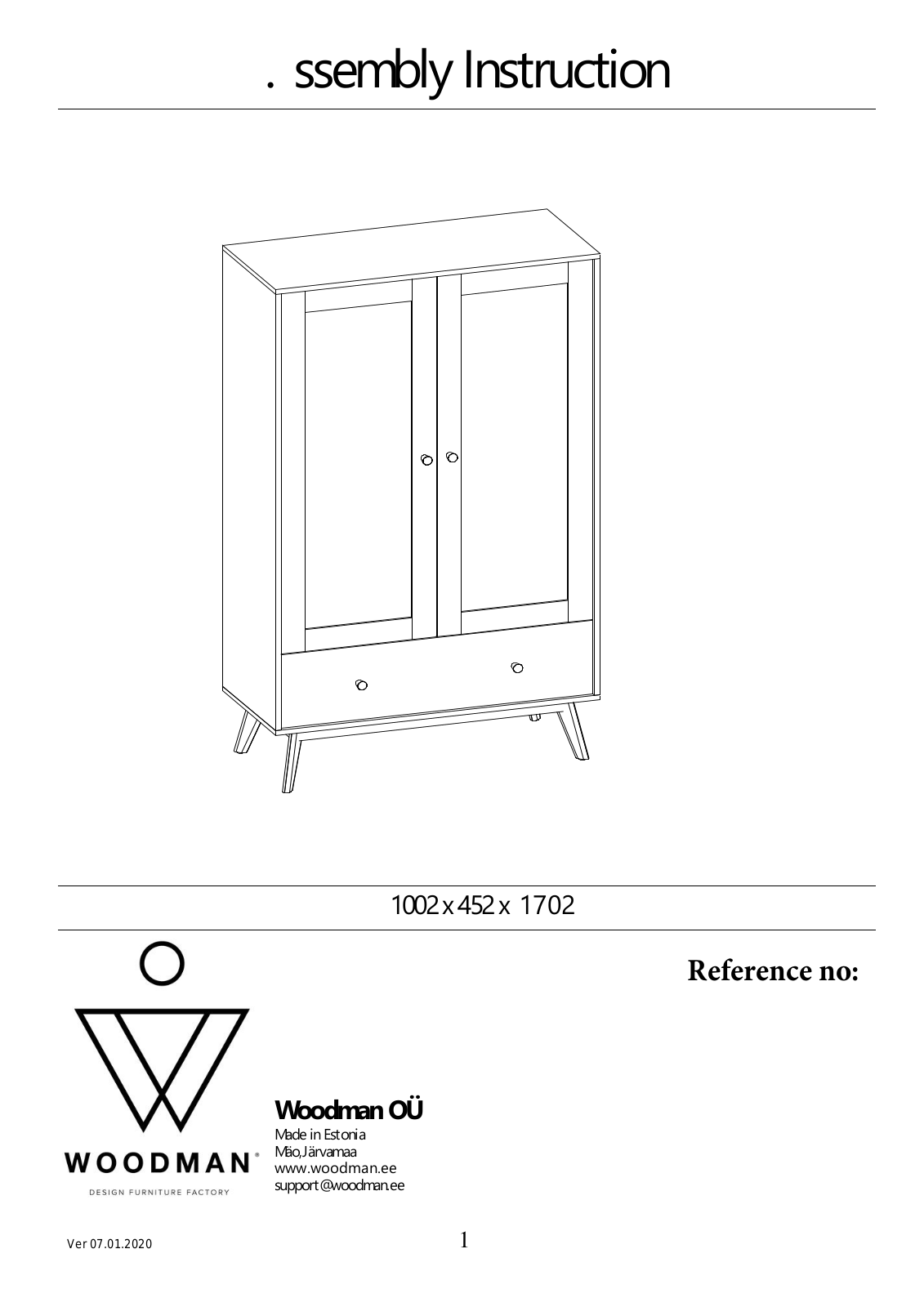 Woodman Kensal Assembly instructions