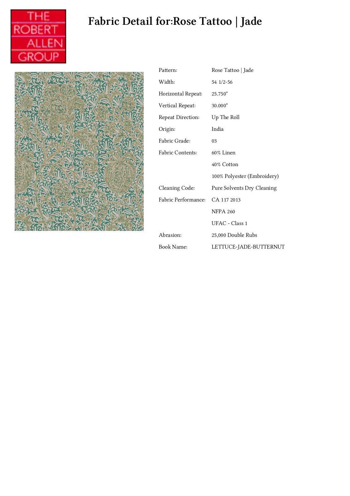 Robert Allen RALF1446 Specifications - ManualMachine.com