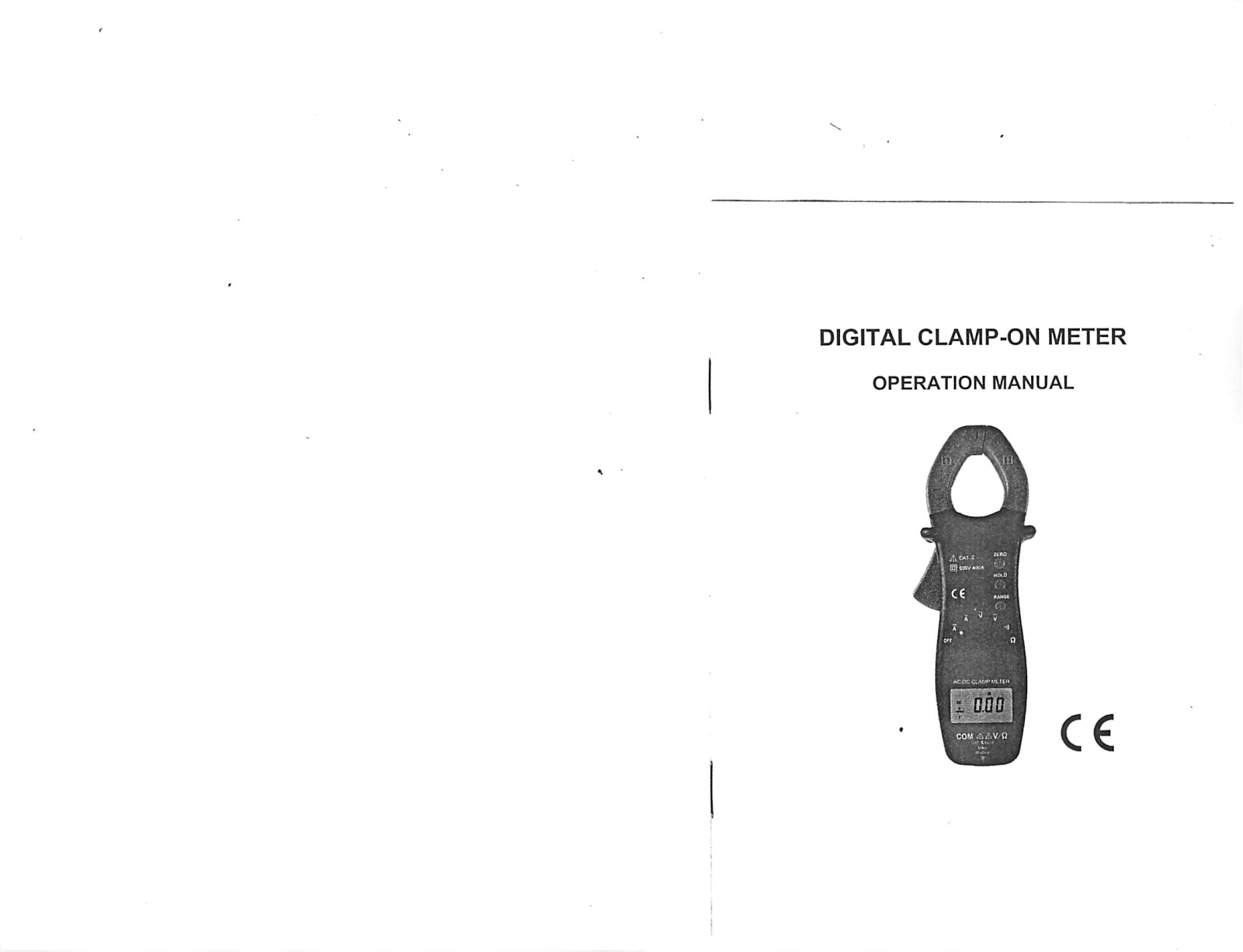 Dwyer Instruments CM-1 Operating Manual