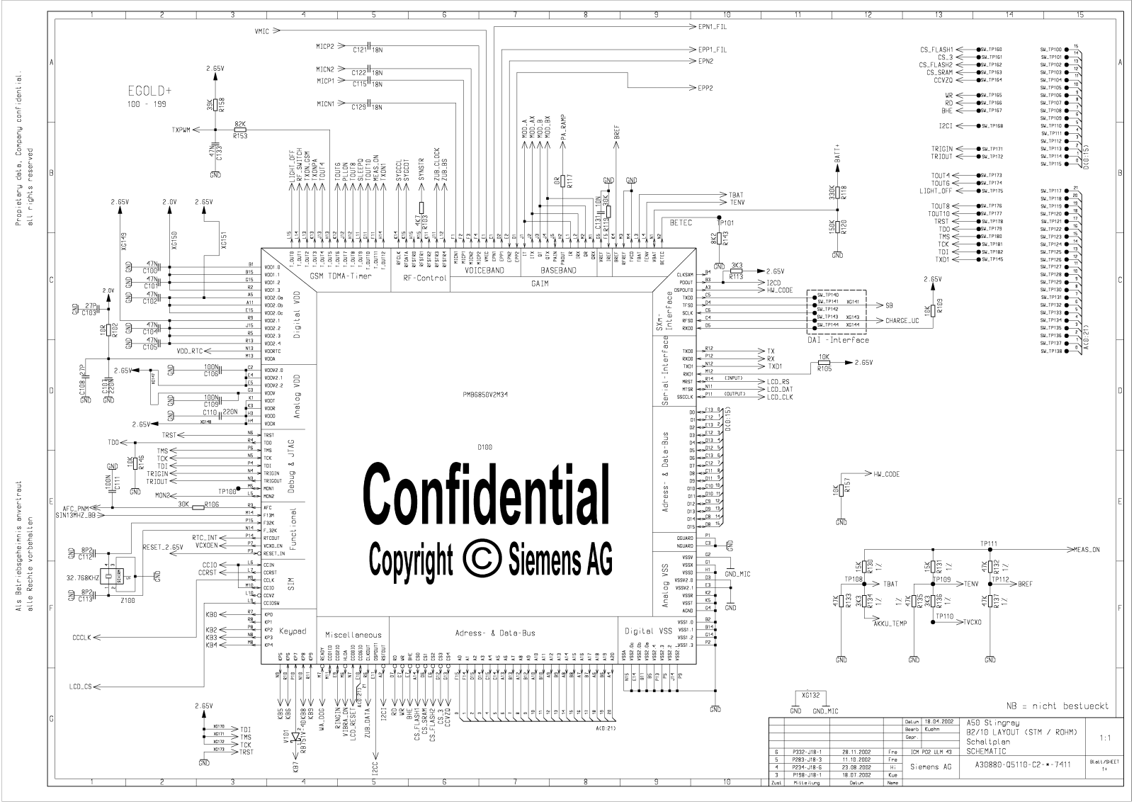 SIEMENS A50 Schematics